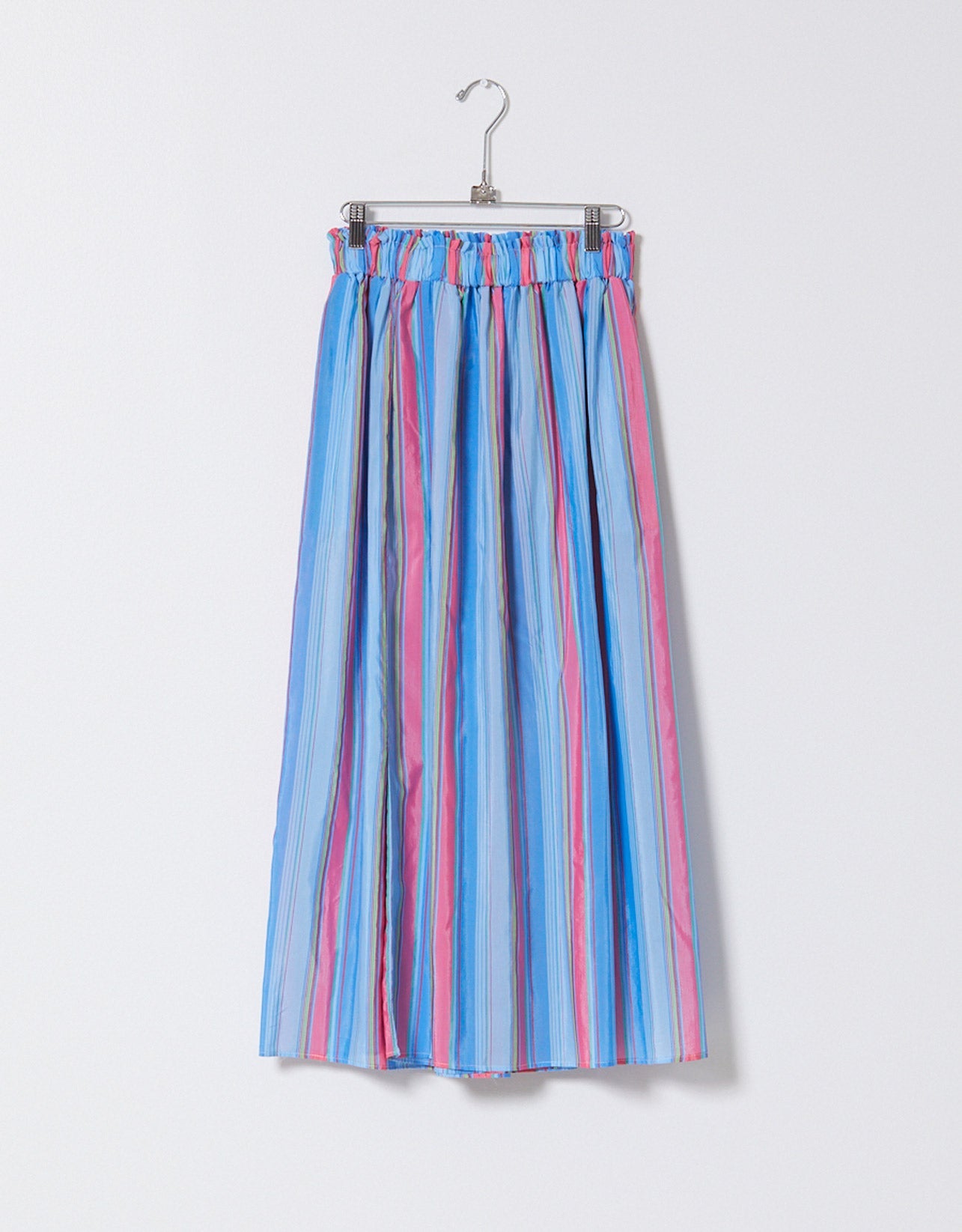 Sunday Skirt Long in Striped Viscose Cotton
