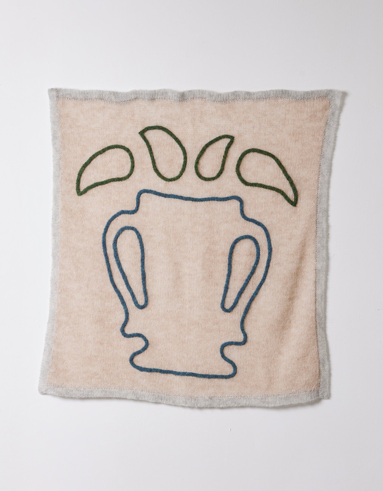 Archive Sale Vase Scarf in Hand Embossed Alpaca