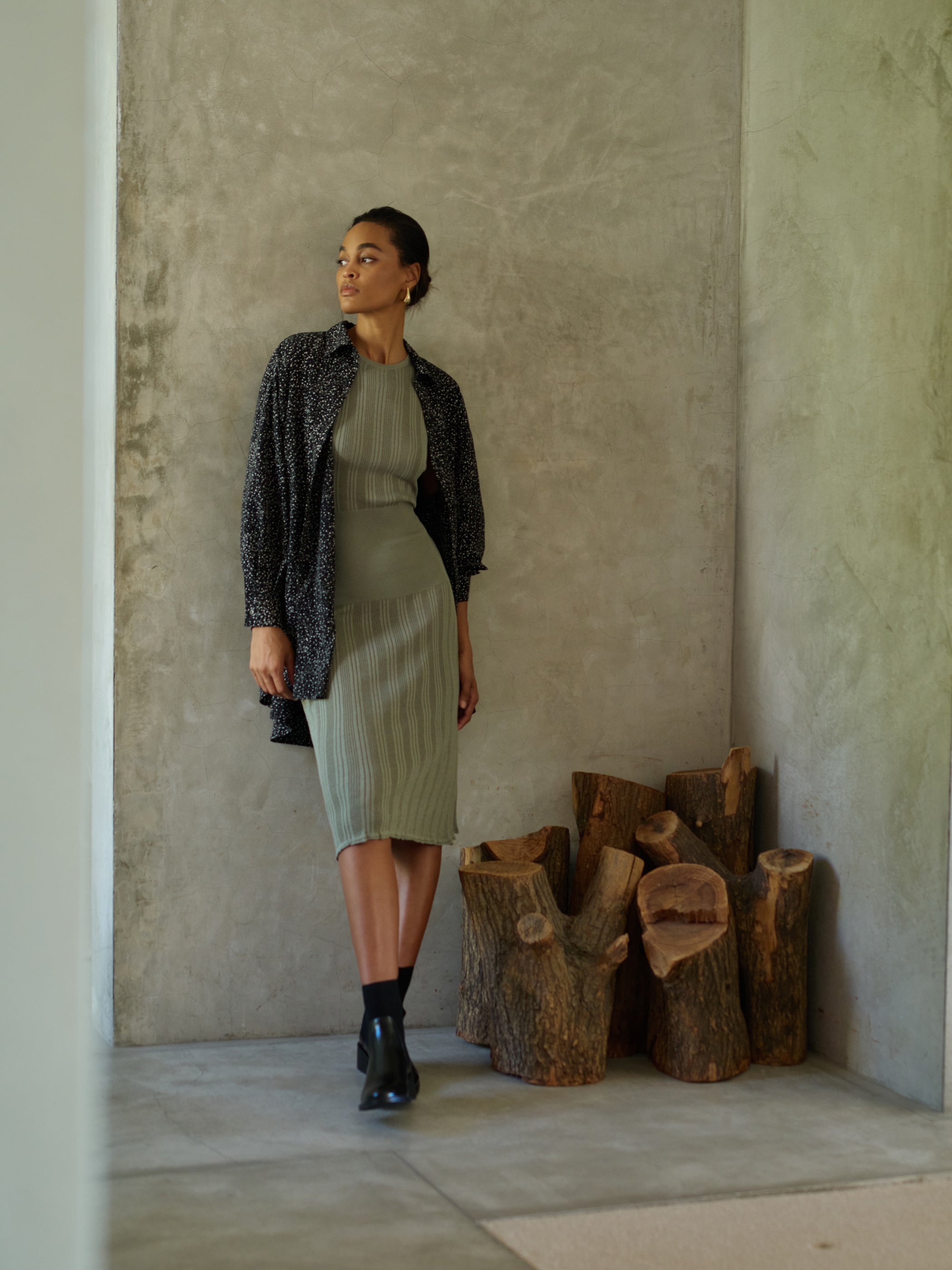 POINTELLE LONG DRESS