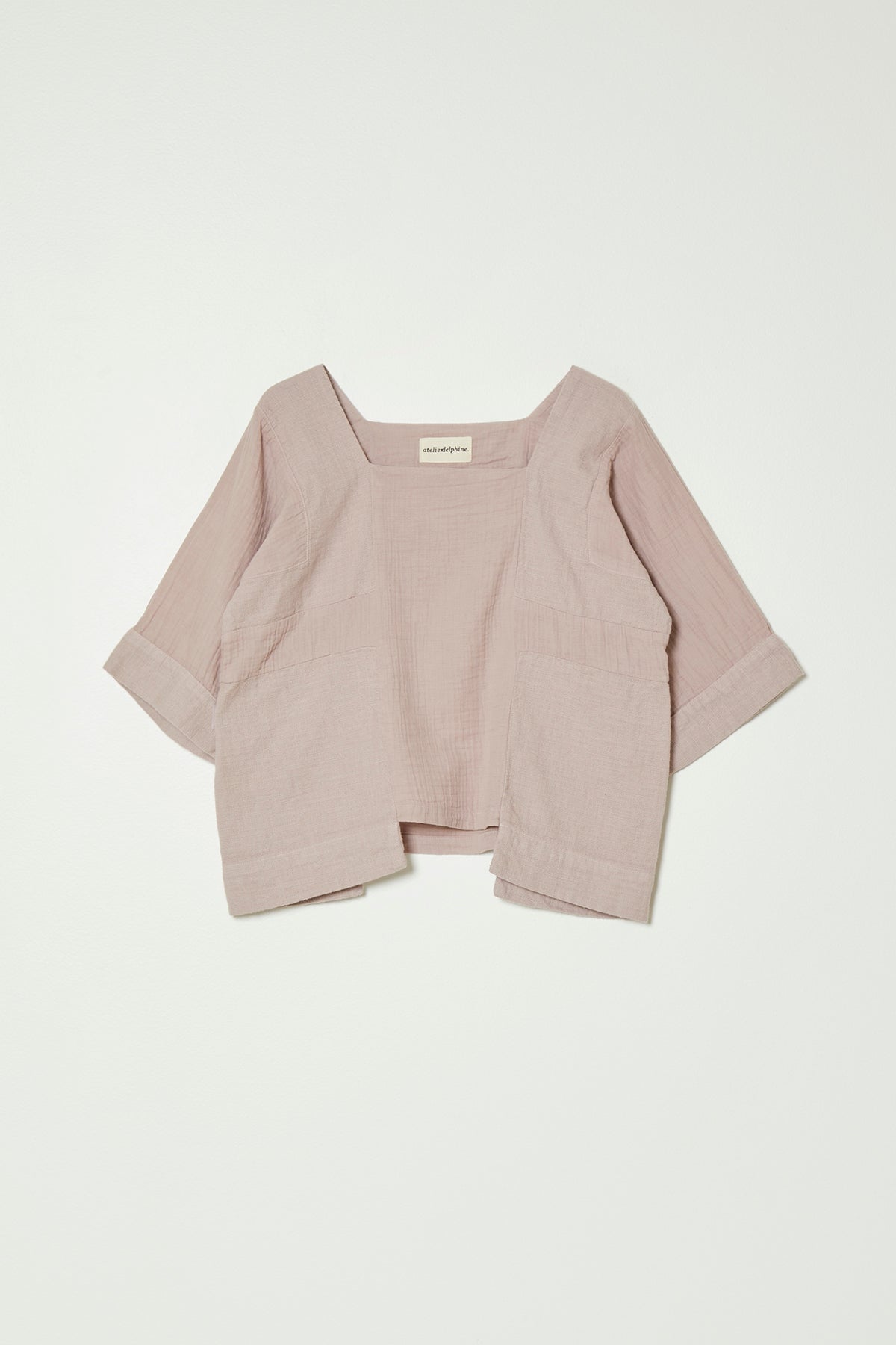 Block Top in Crinkled Cotton Gauze