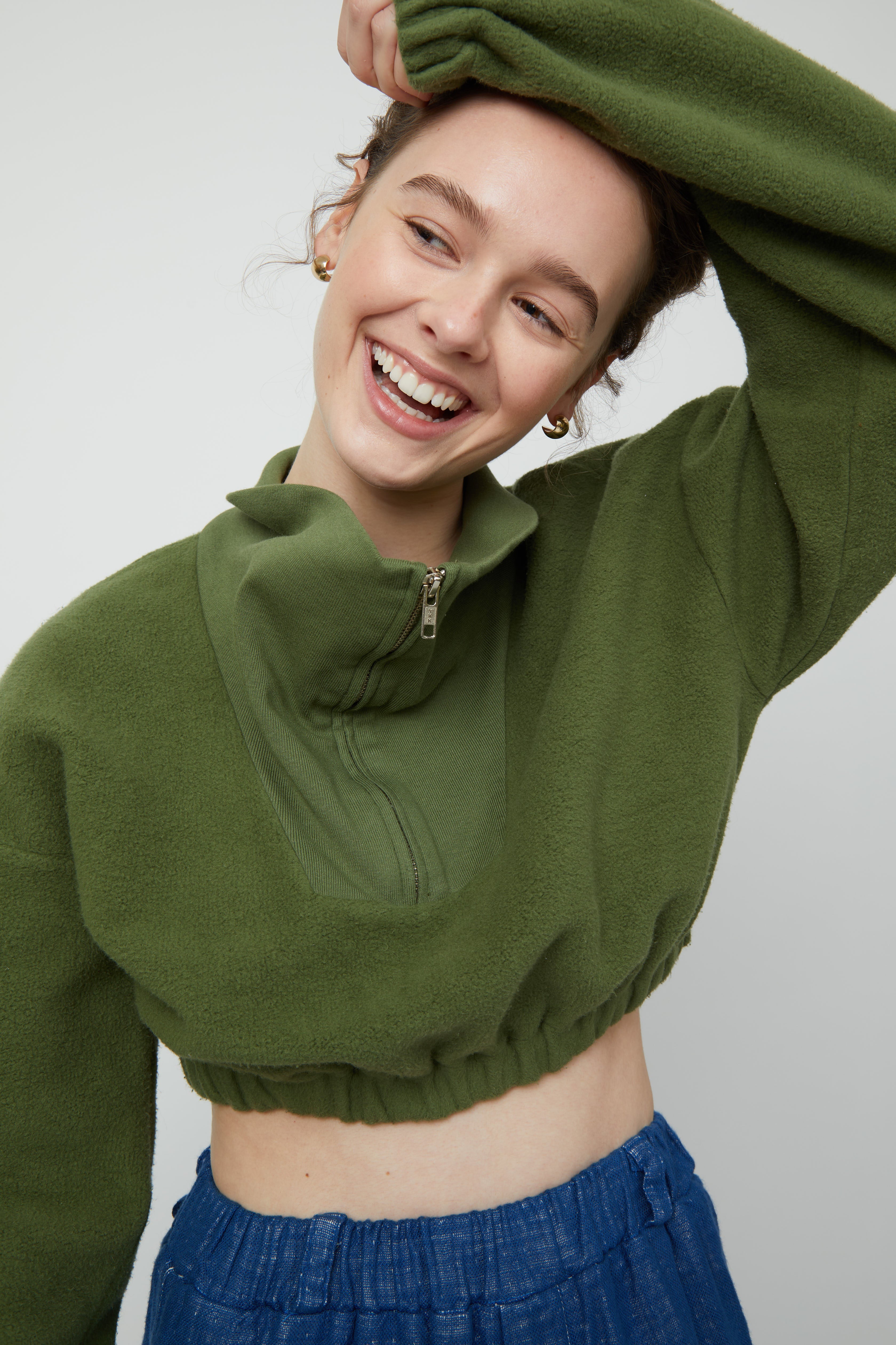 アーカイブセール クロップドトップ、ヘビーフリース