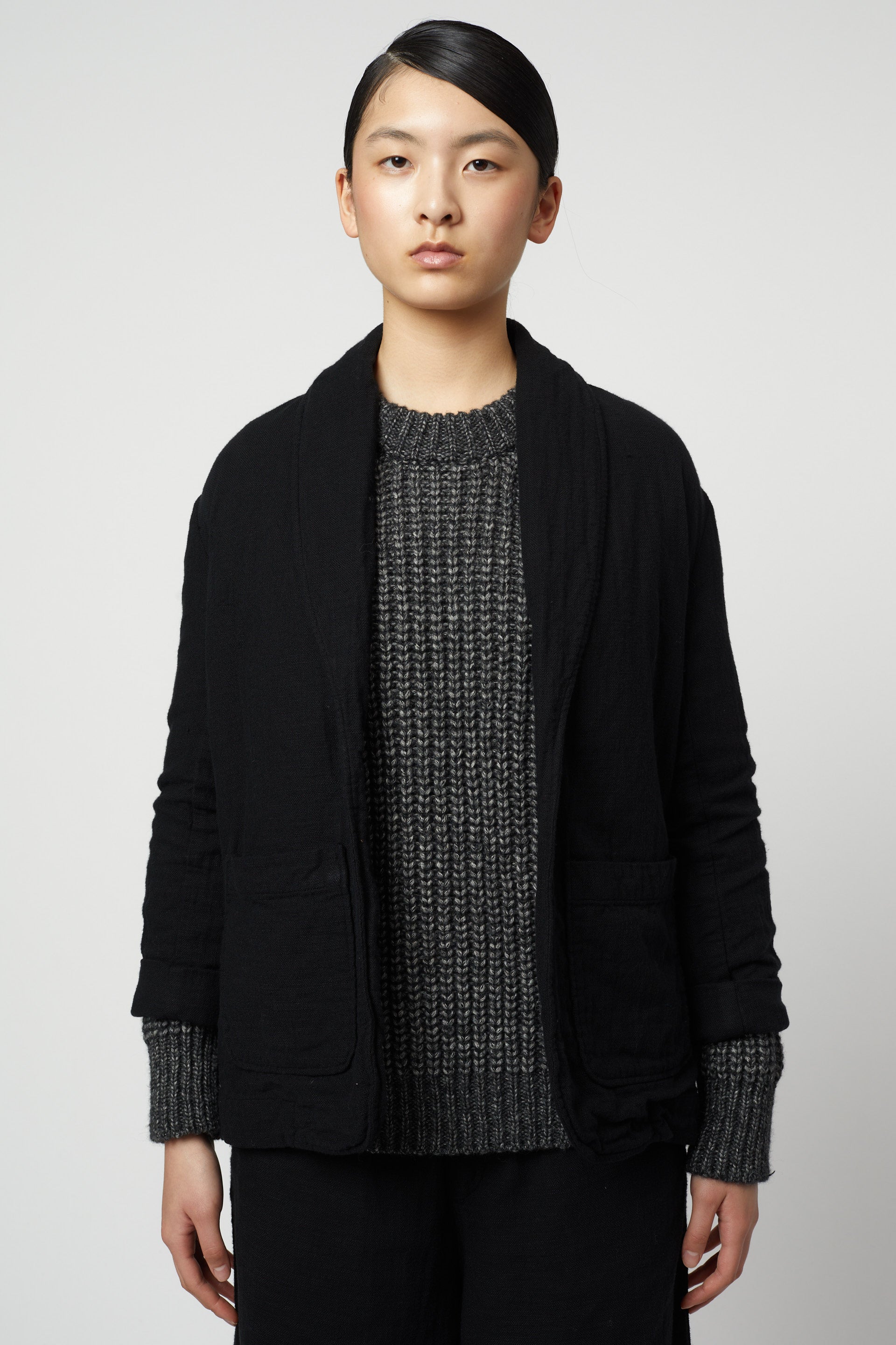 Alpaca Rib Pima Cotton Blend Crewneck Sweater