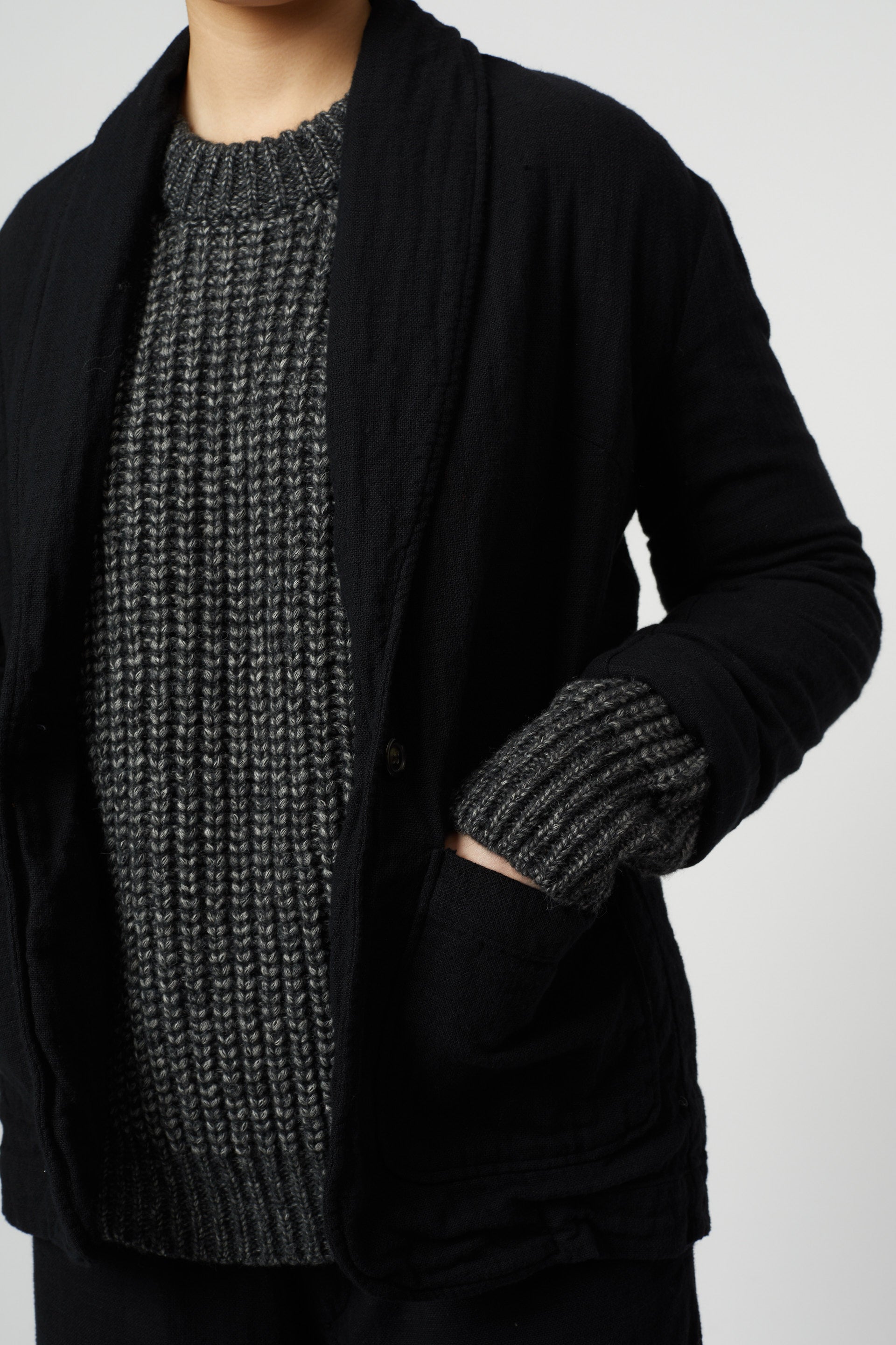 Rib Crewneck Sweater in Alpaca Pima Blend