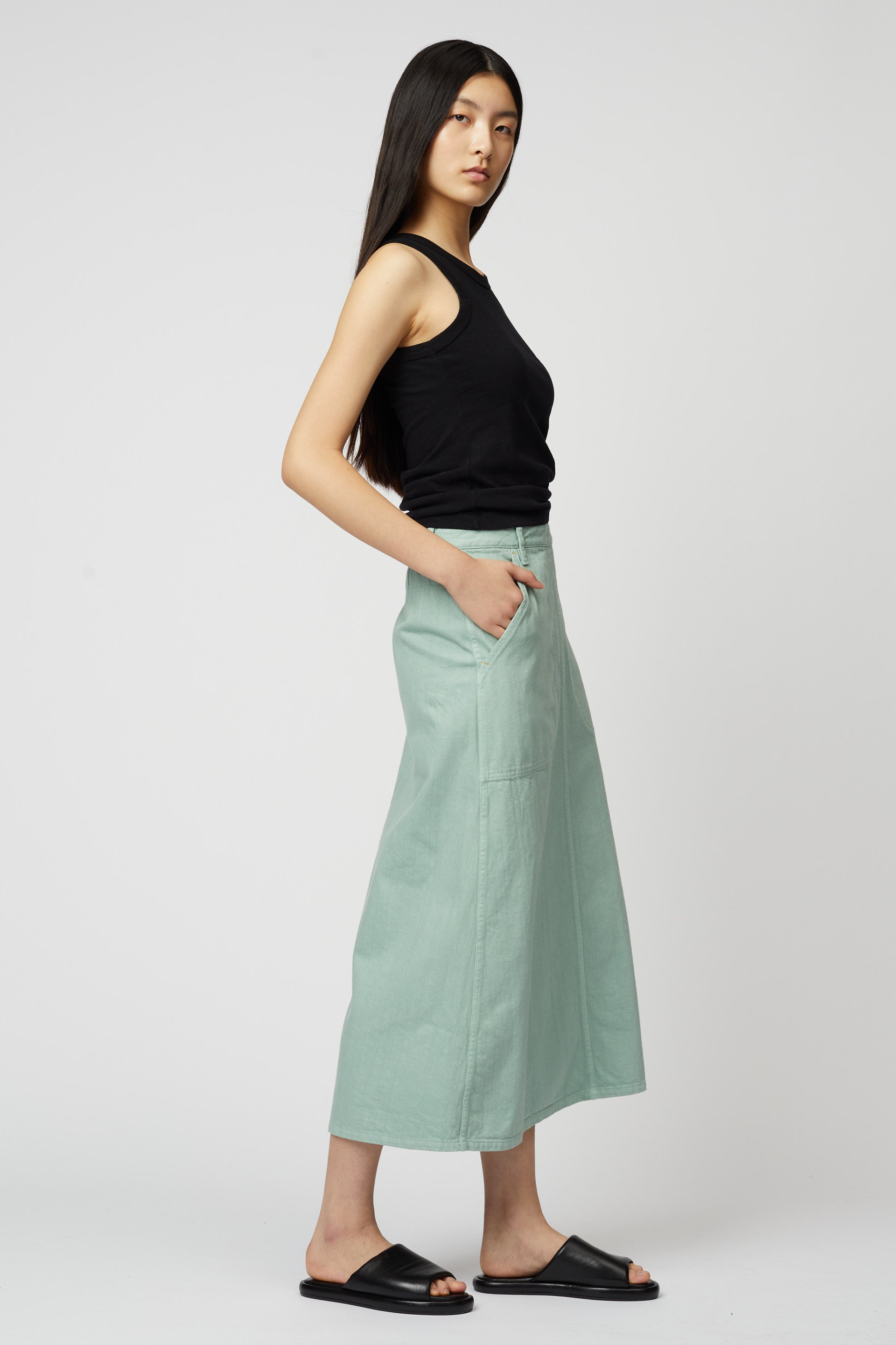 Erin Mint Twill Skirt