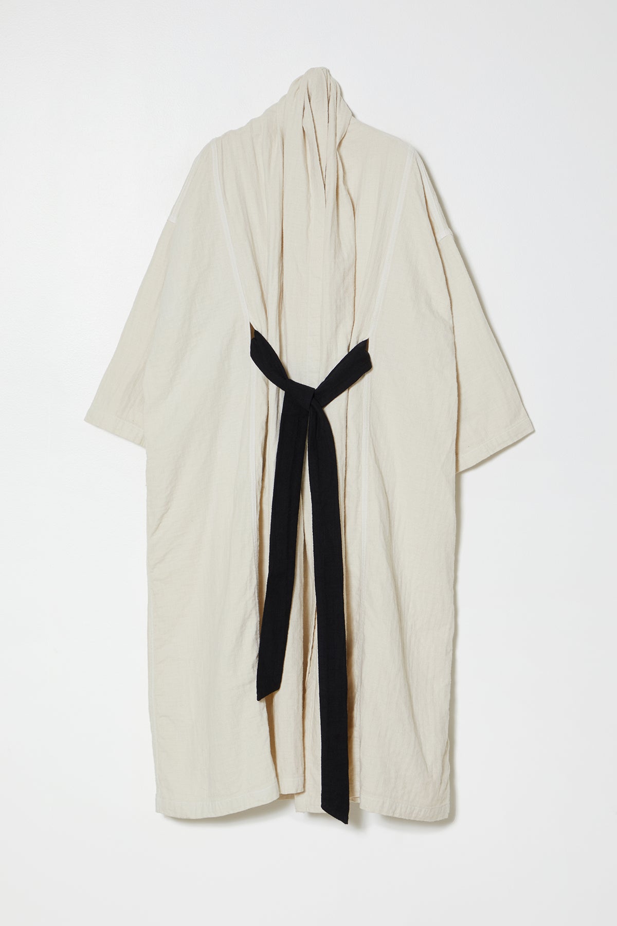 Haori Cotton Coat Extra Long with Belt