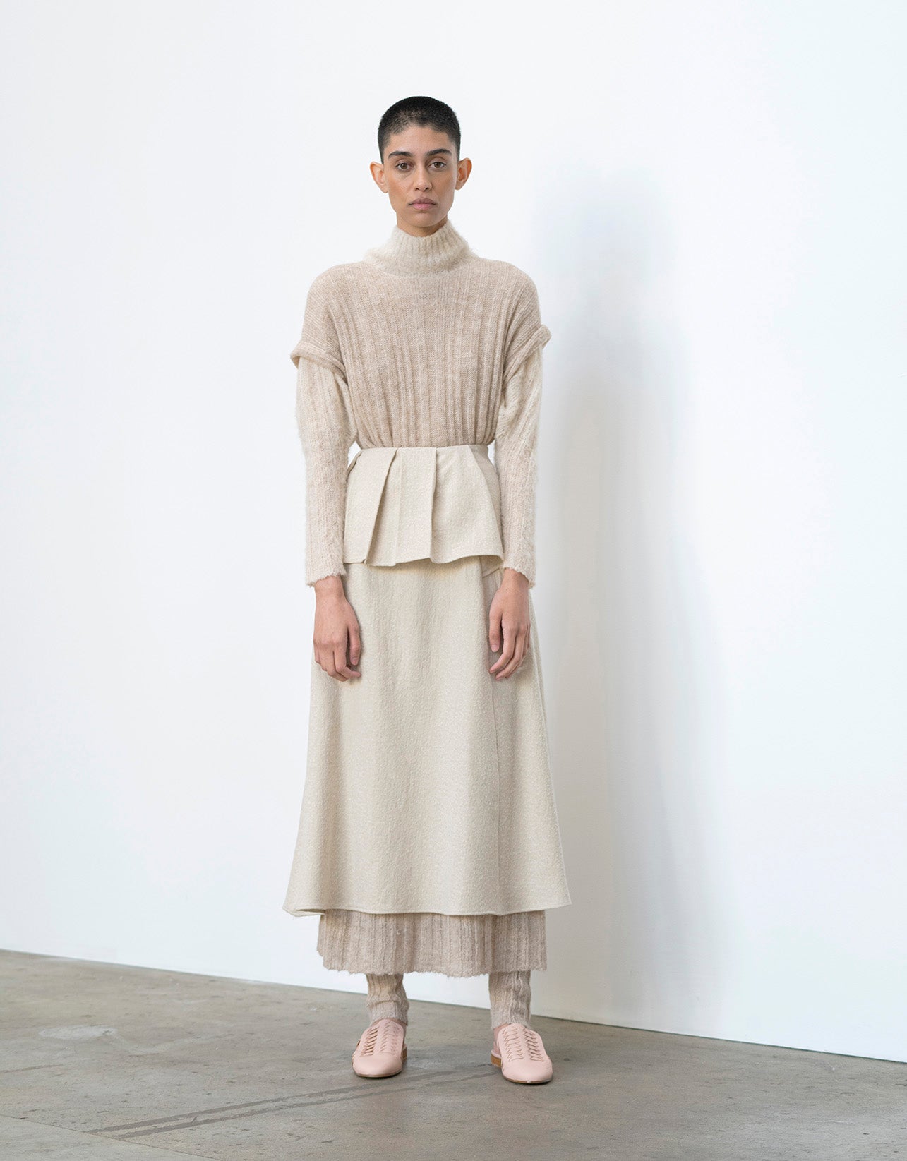 Chloe Washed Cotton Wool Skirt