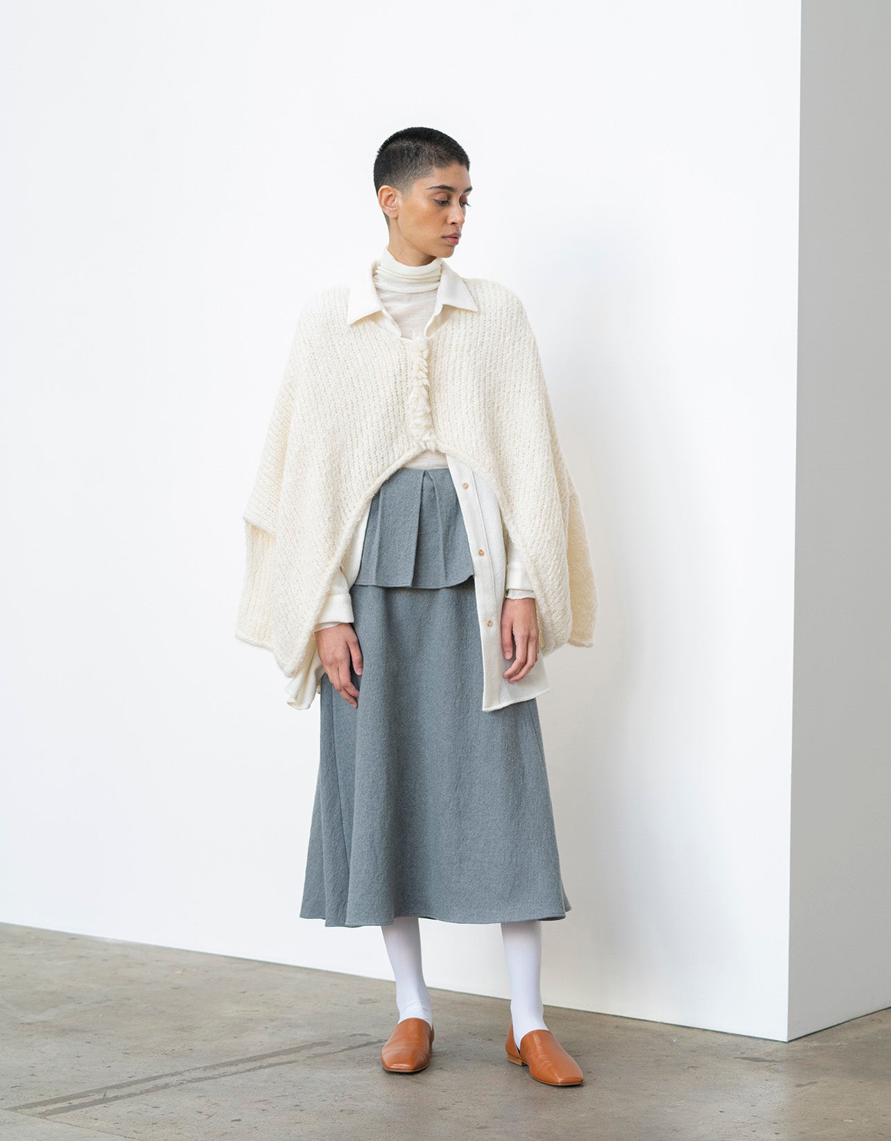 Chloe Washed Cotton Wool Skirt