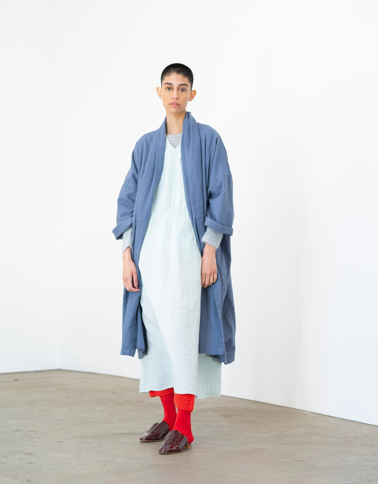 Archive Sale Haori Coat Long in Japanese Cotton Flannel