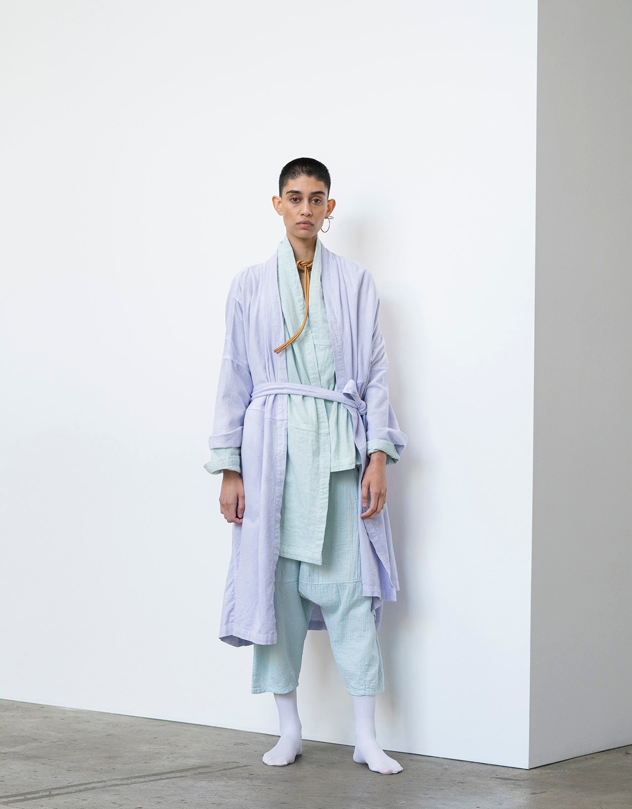 Archive Sale Haori Coat Long in Japanese Cotton Flannel