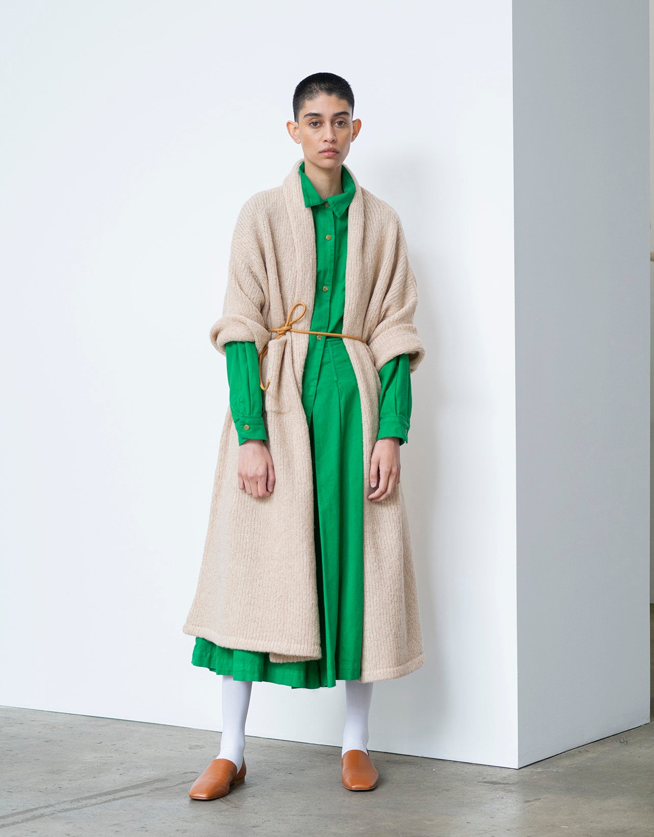 HAORI COAT EXTRA LONG IN BABY ALPACA