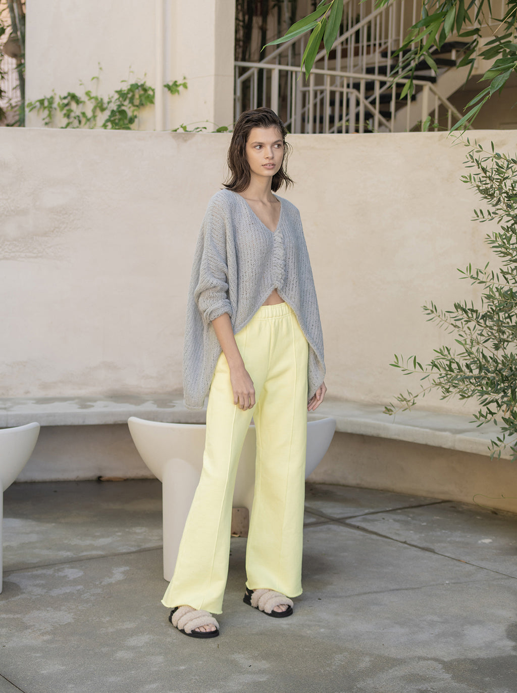 Ren Wide Suri Alpaca Top