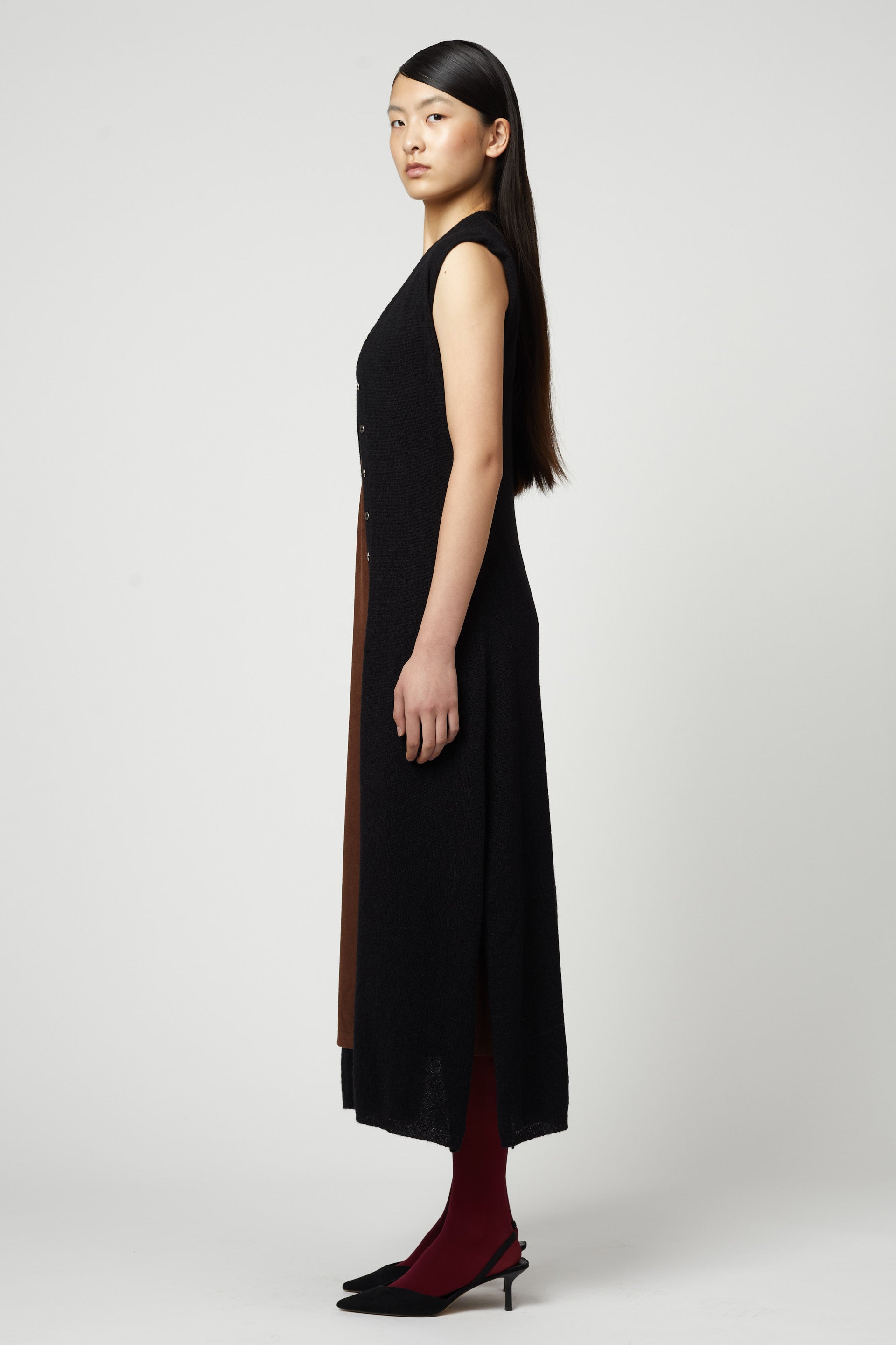 レイヤリングロングベスト