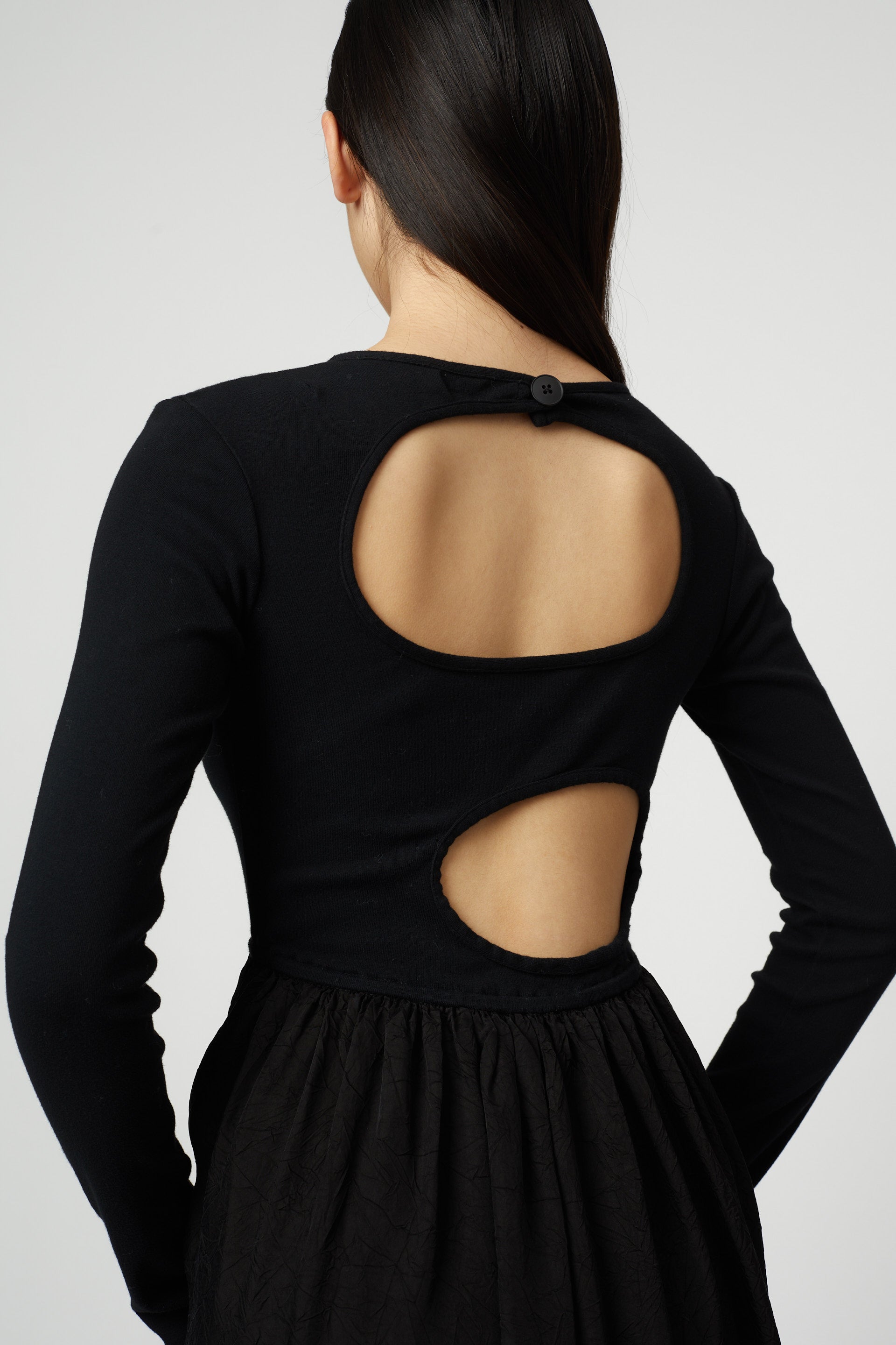 Lublin Dress in Jersey and Crinkled Cupro