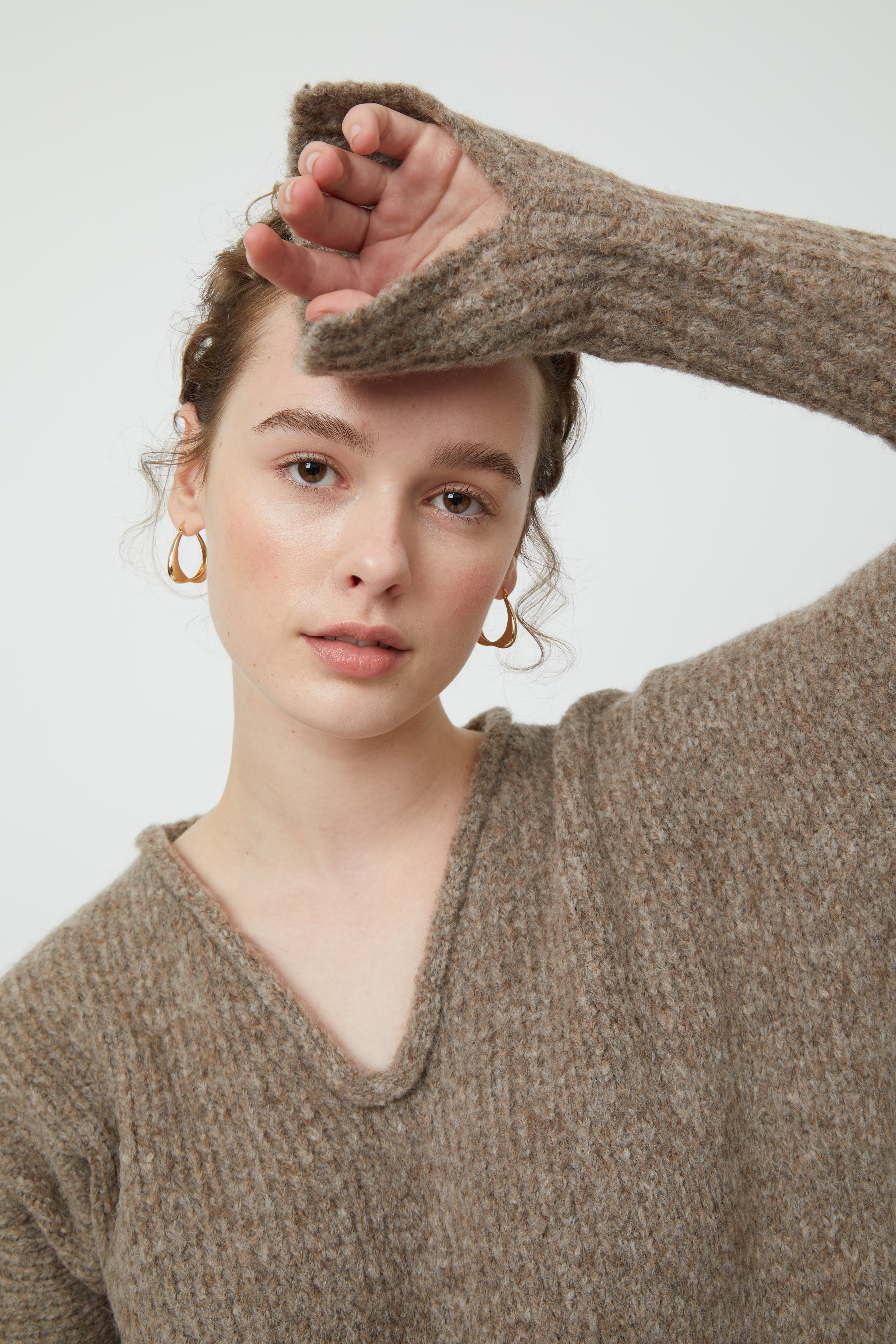 リラックスVネックドレス