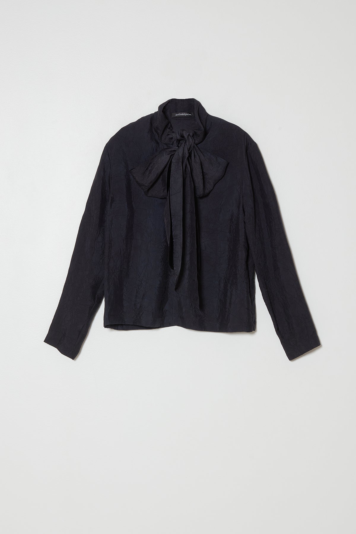 Scarf Blouse in Crinkled Cupro