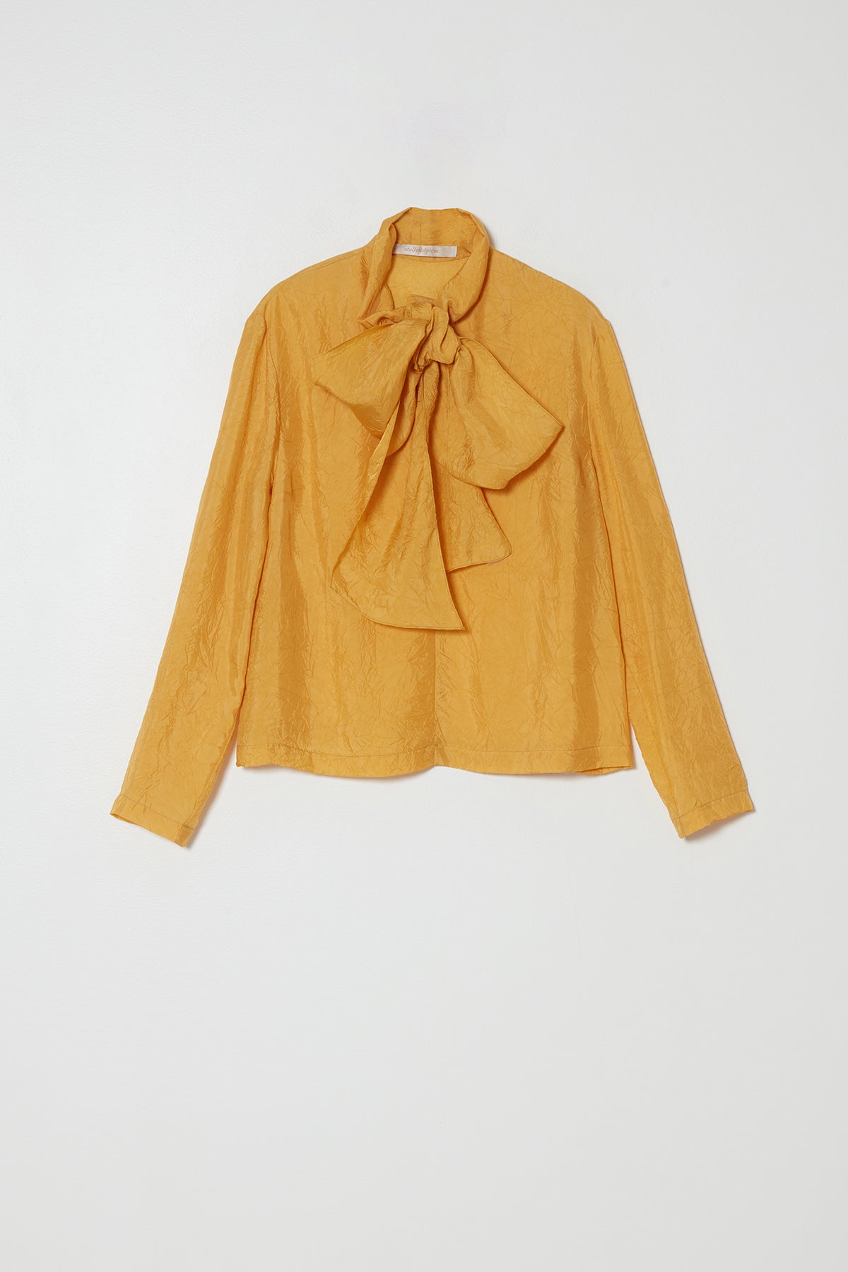 Scarf Blouse in Crinkled Cupro