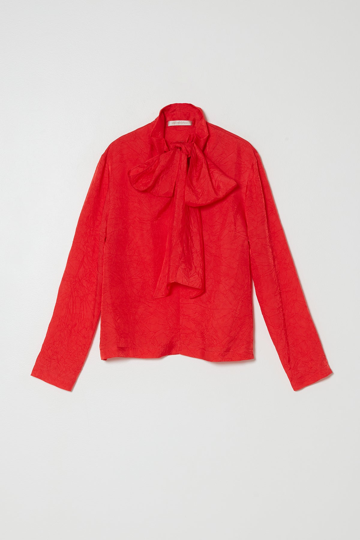 Scarf Blouse in Crinkled Cupro