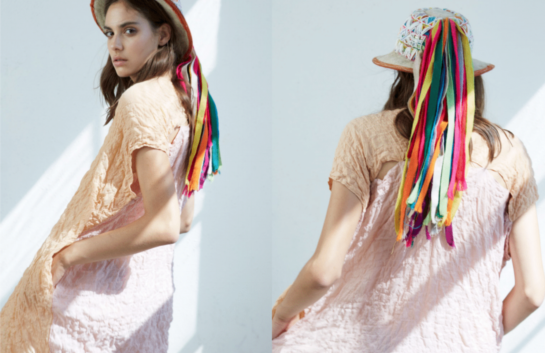 Crescent Dress Dual Color in Wave Cotton