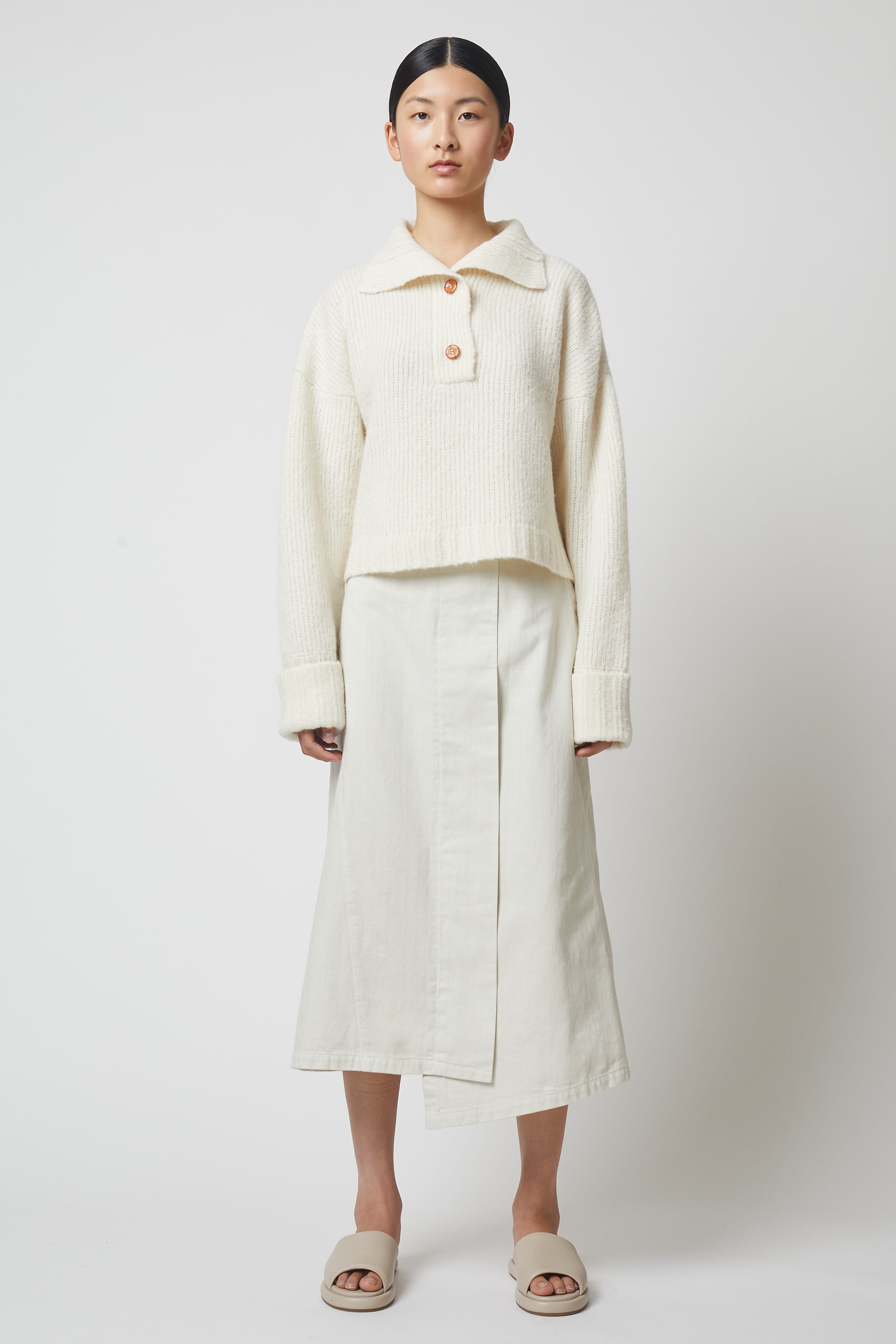 スタンドカラージャンパー、ベビーアルパカ