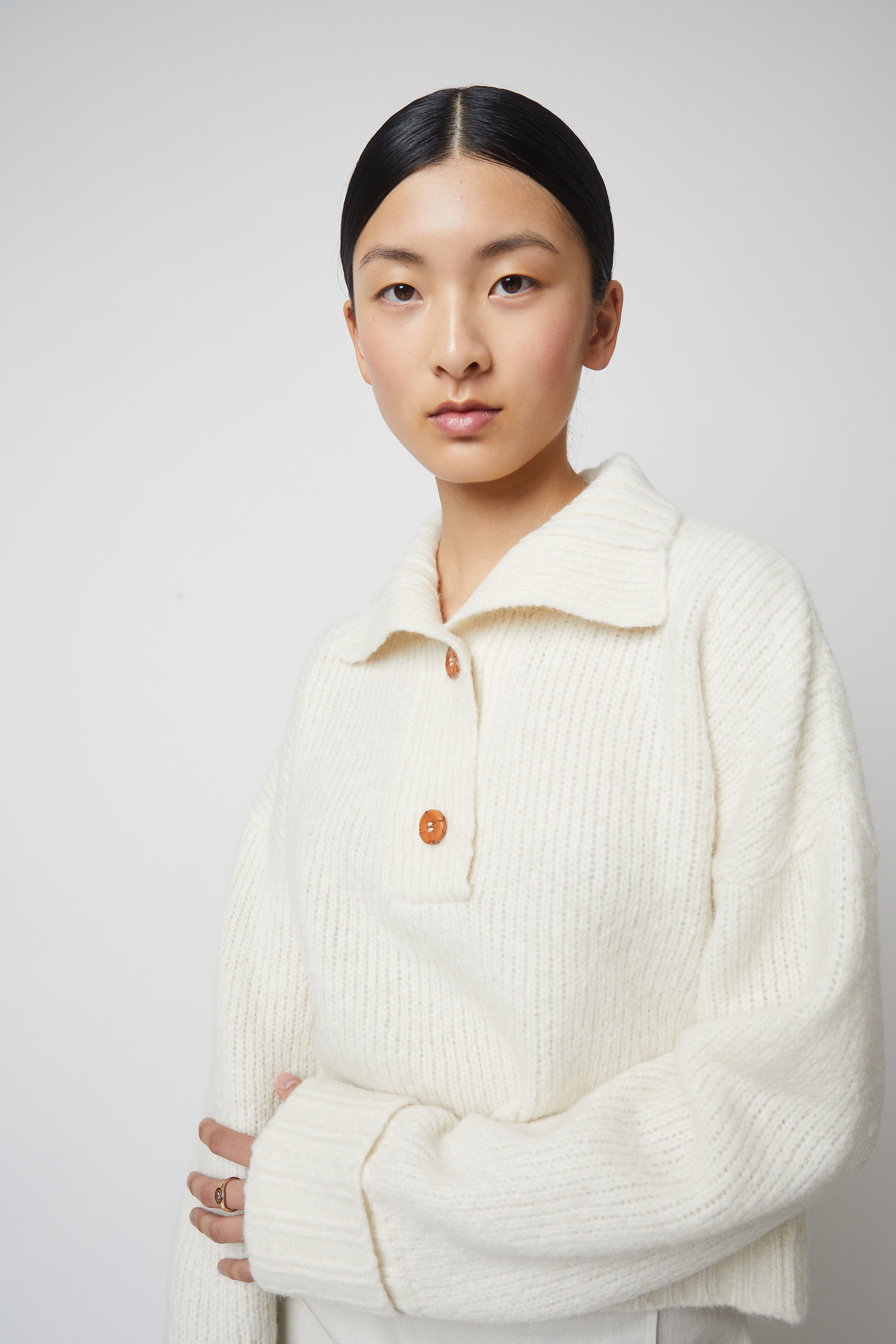 スタンドカラージャンパー、ベビーアルパカ