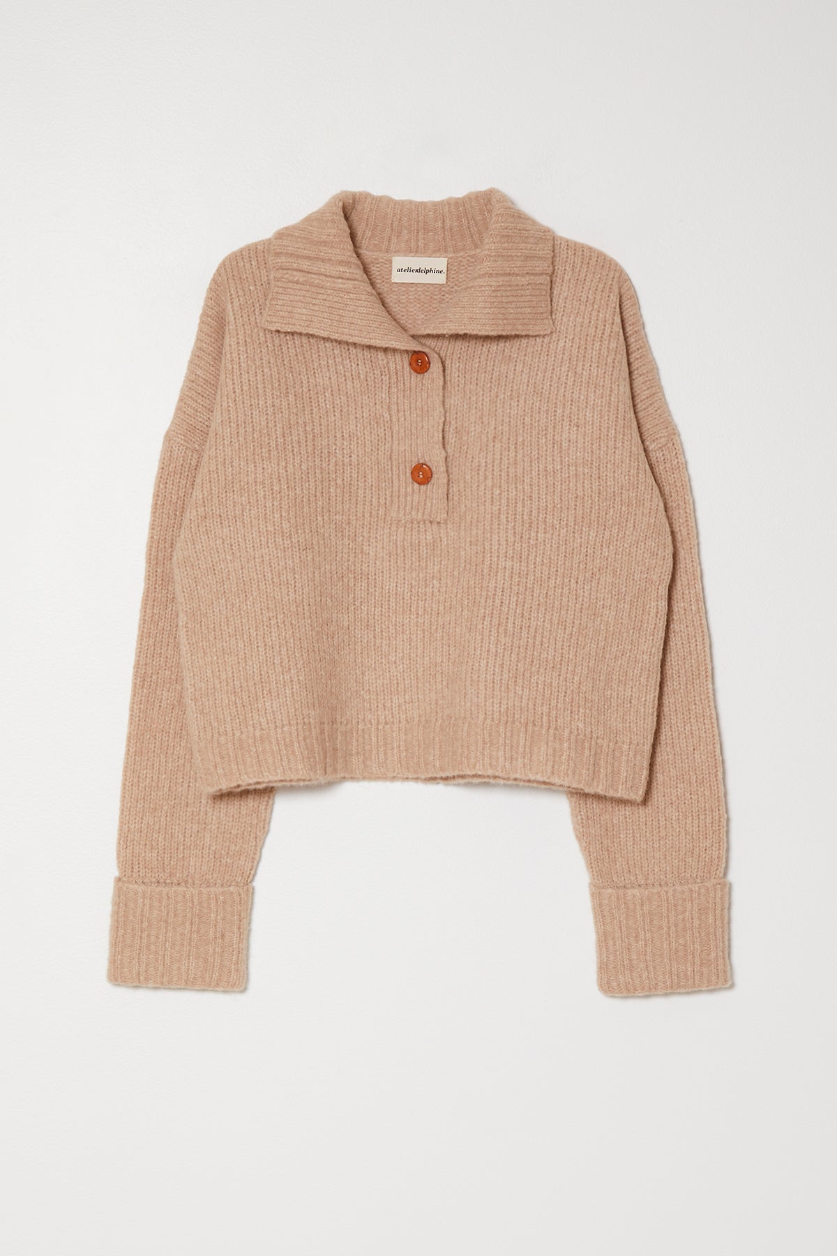 スタンドカラージャンパー、ベビーアルパカ