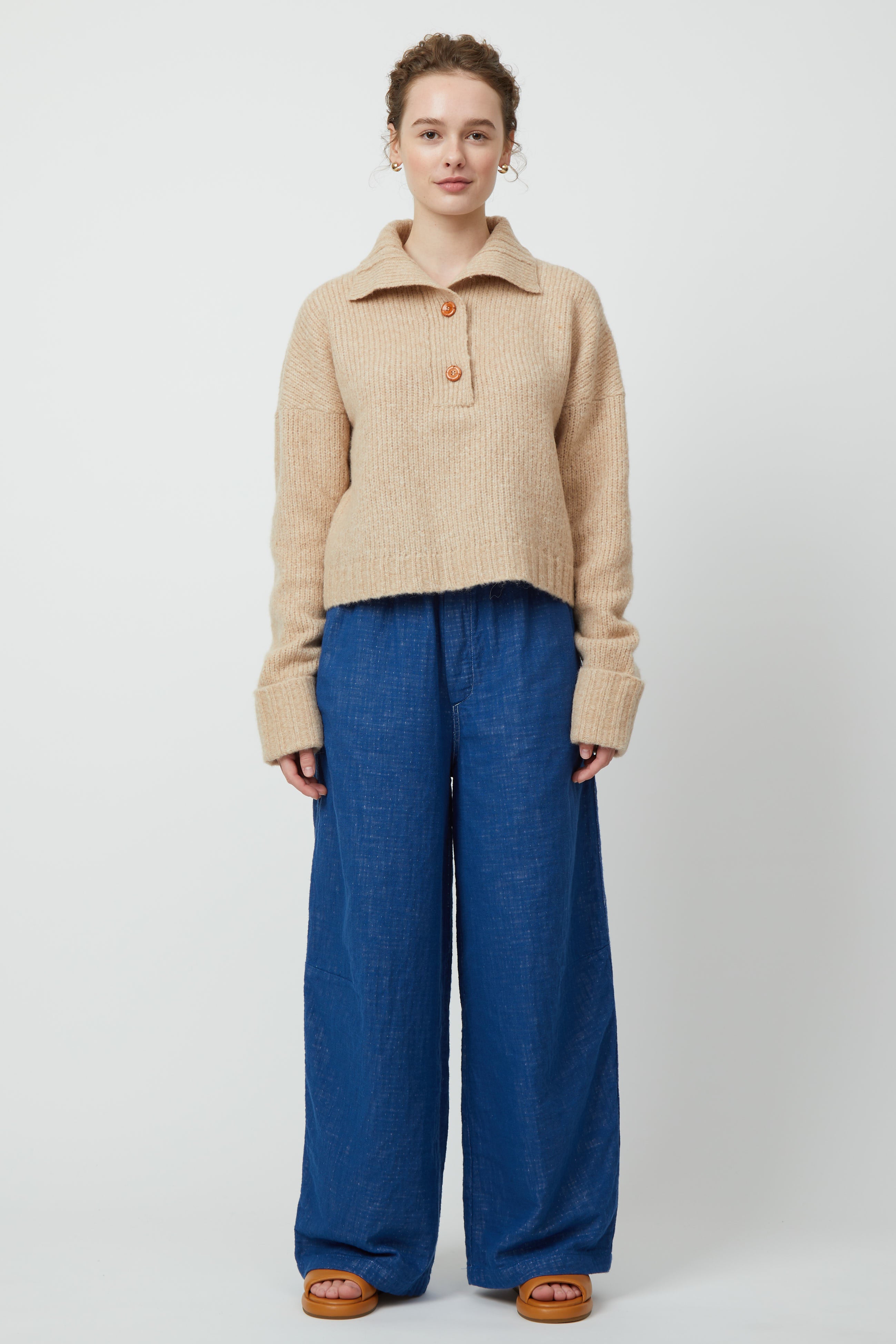 スタンドカラージャンパー、ベビーアルパカ