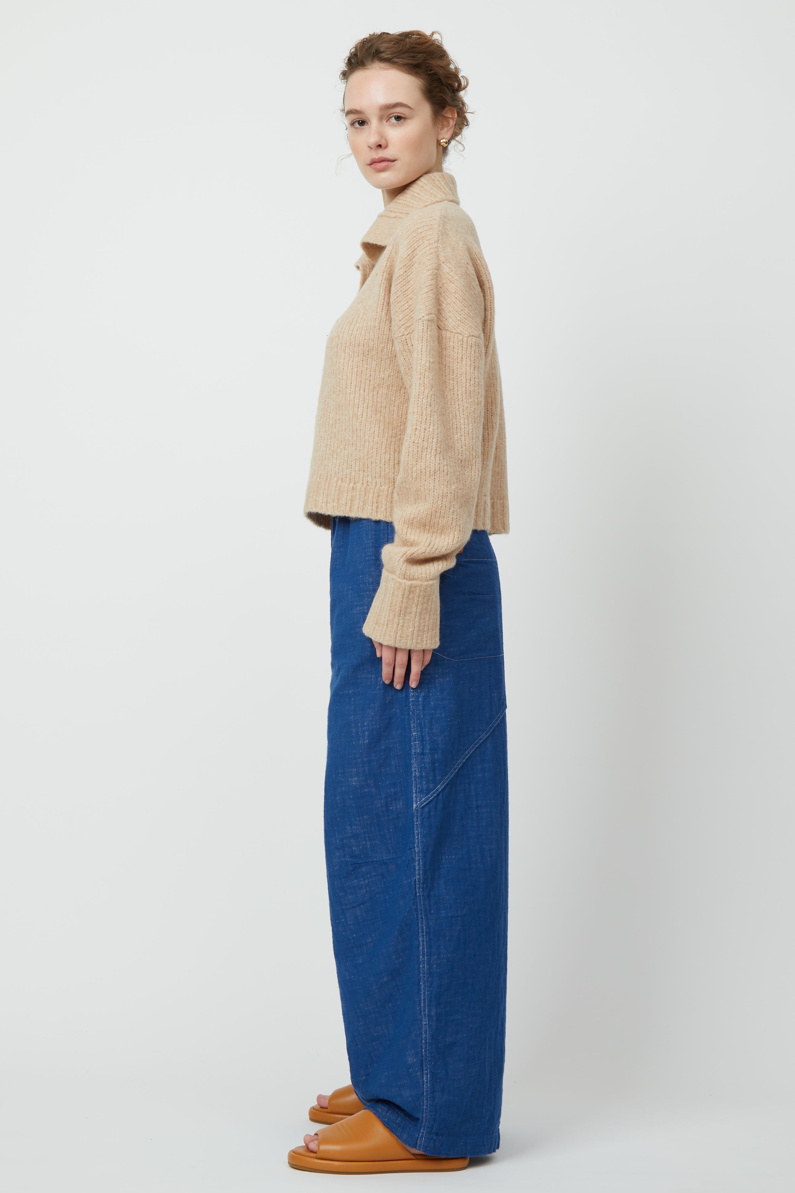 スタンドカラージャンパー、ベビーアルパカ