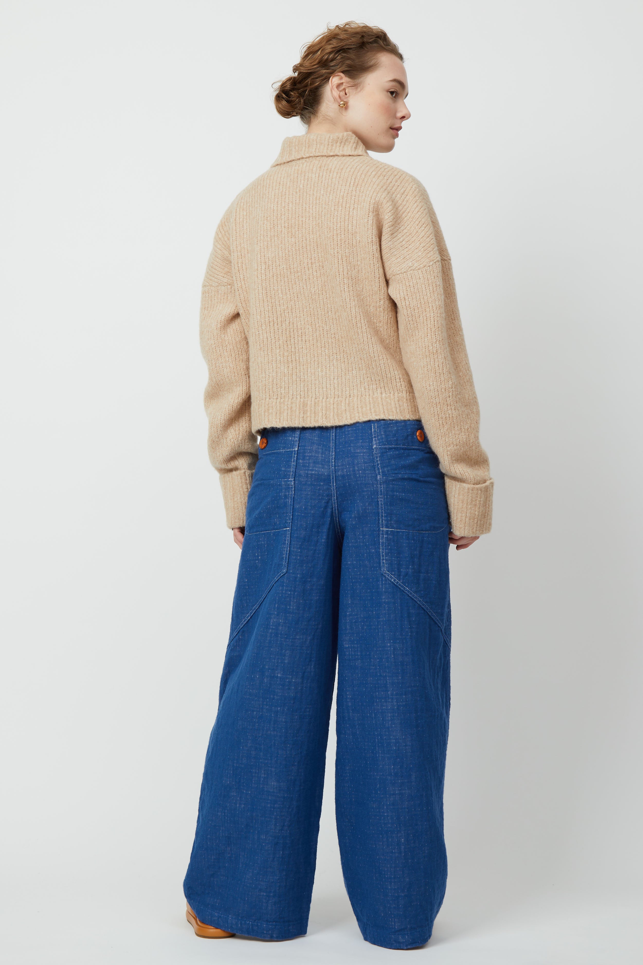 スタンドカラージャンパー、ベビーアルパカ