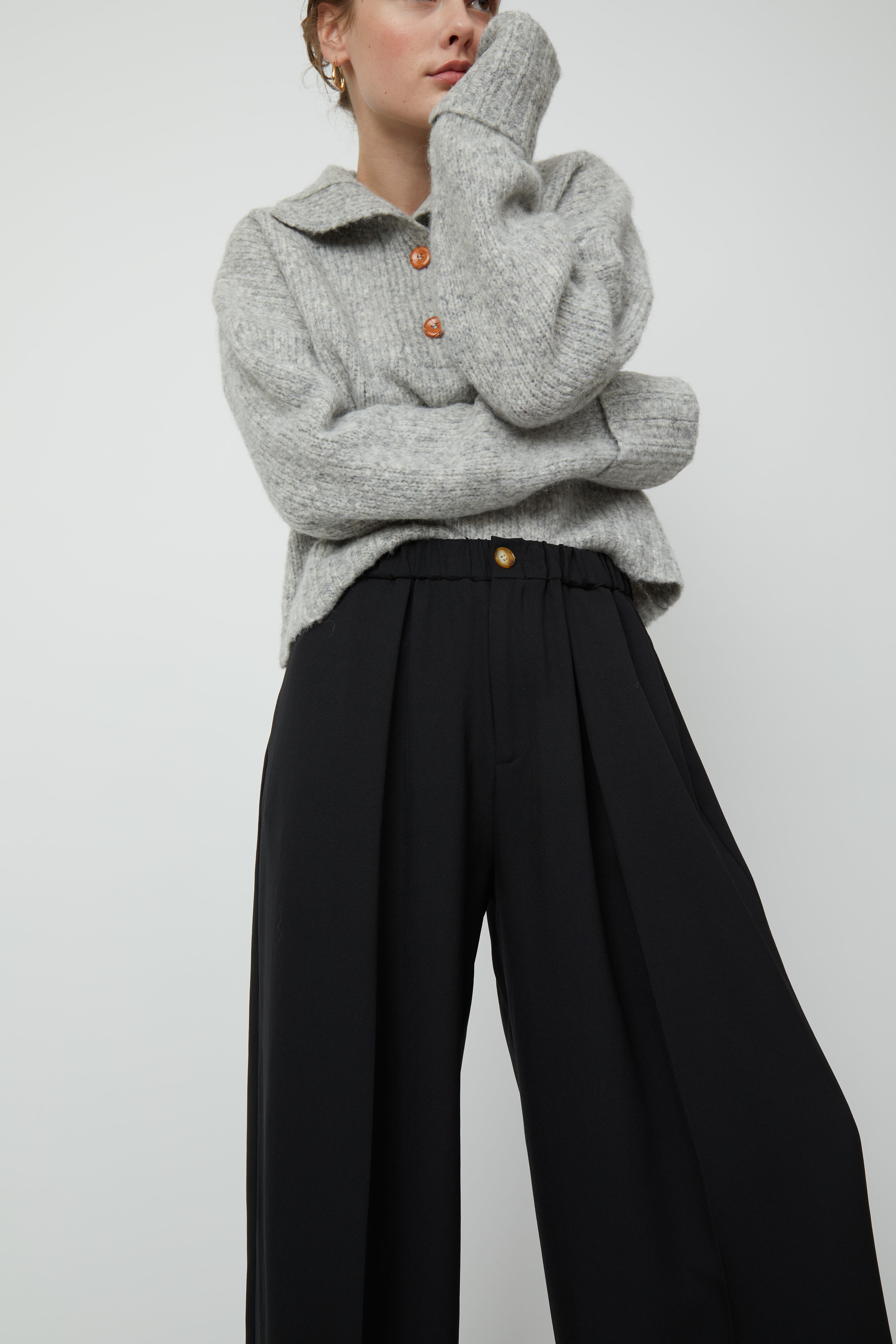 スタンドカラージャンパー、ベビーアルパカ