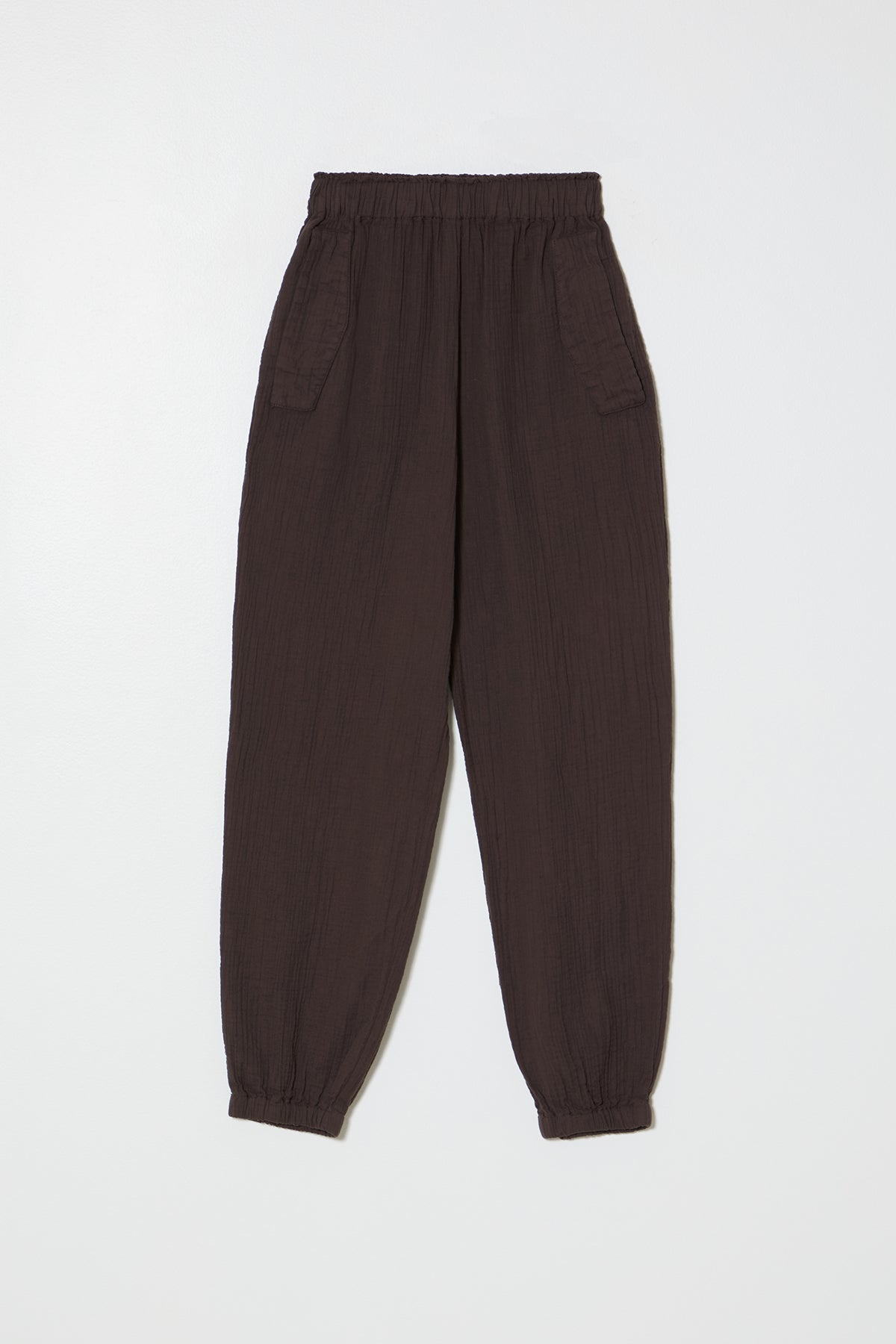 Tapered Crinkled Cotton Pant