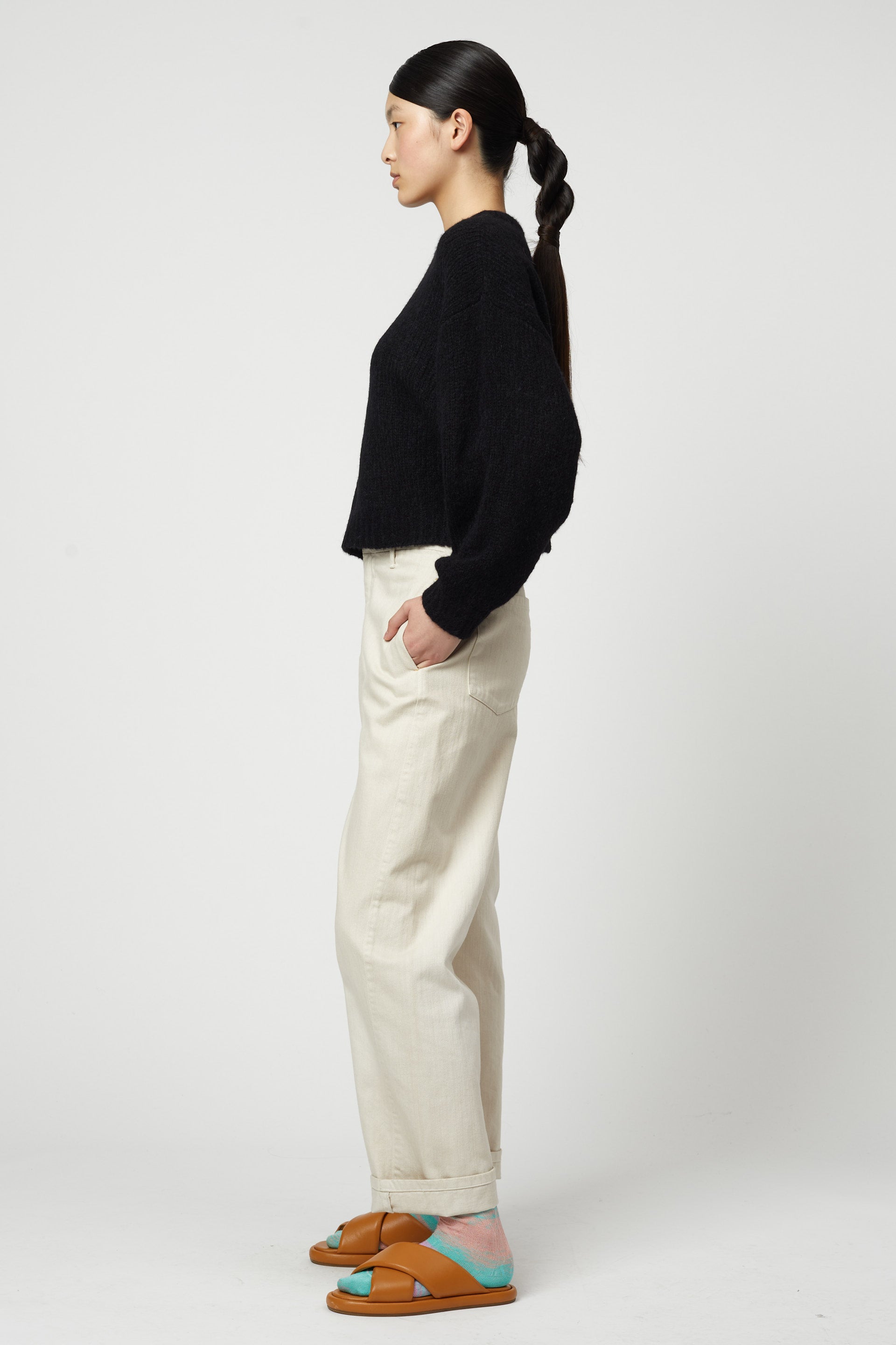 Twisted Twill Pant in Mint