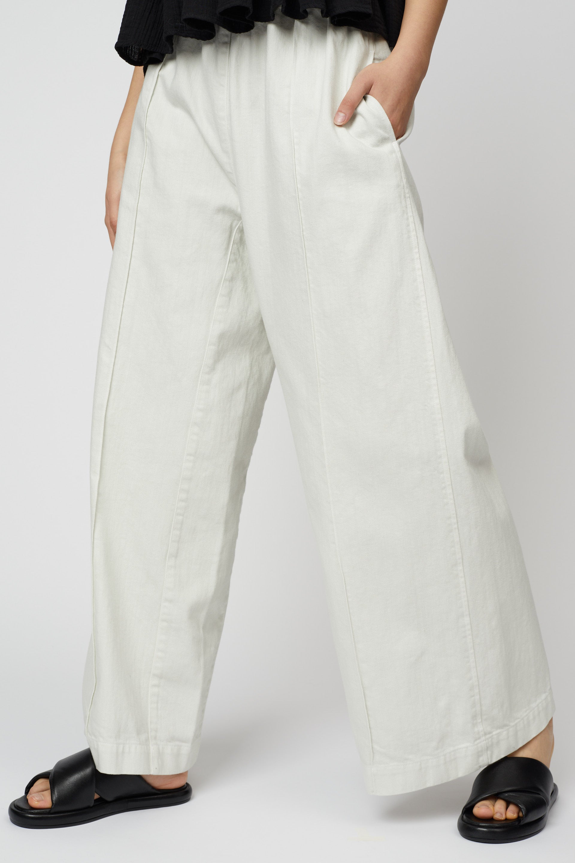 Wide Pant in Bio Washed Twill
