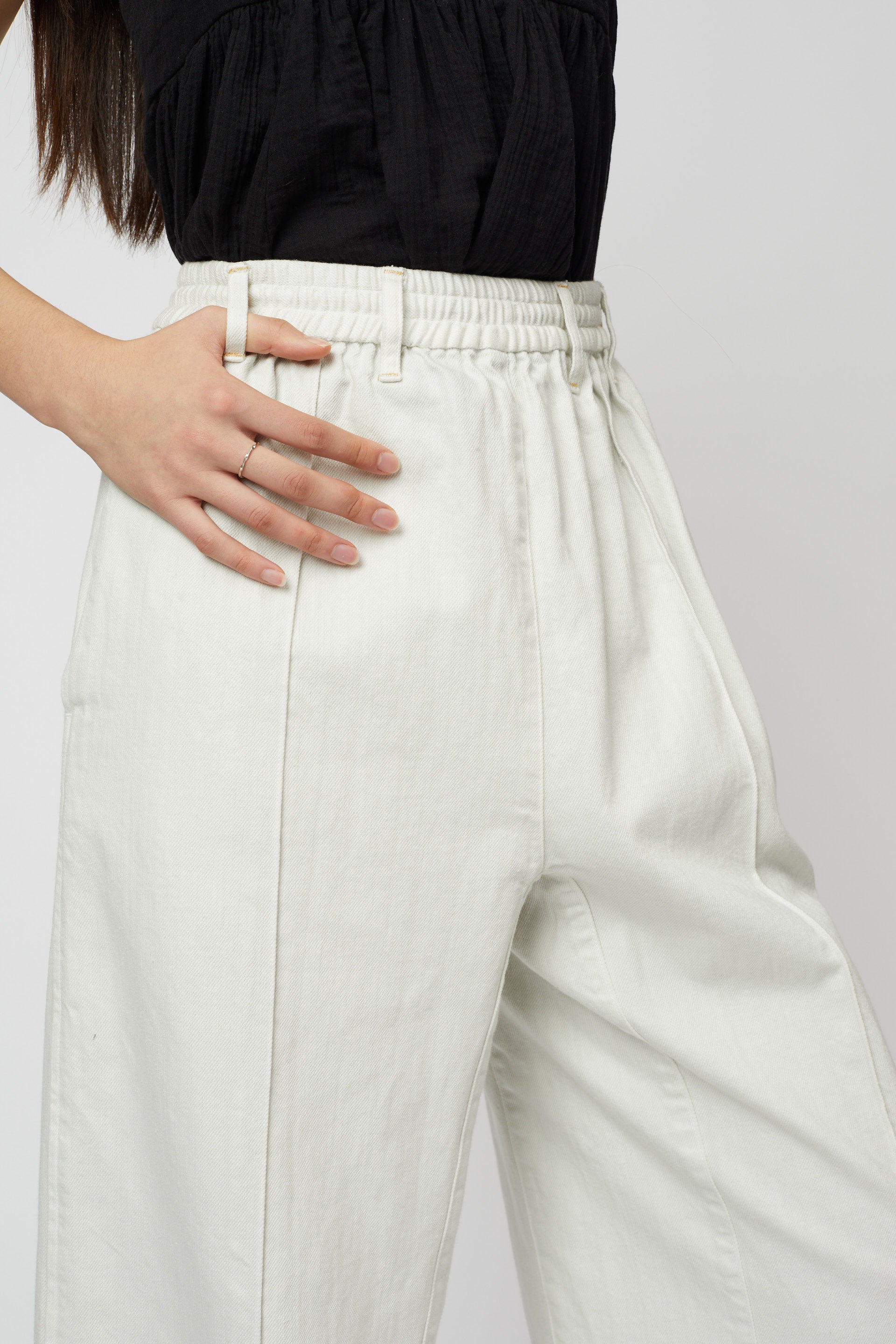 Wide Pant in Bio Washed Twill