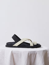 Archive Sale Mizugumo Sandal in Ivory x Black