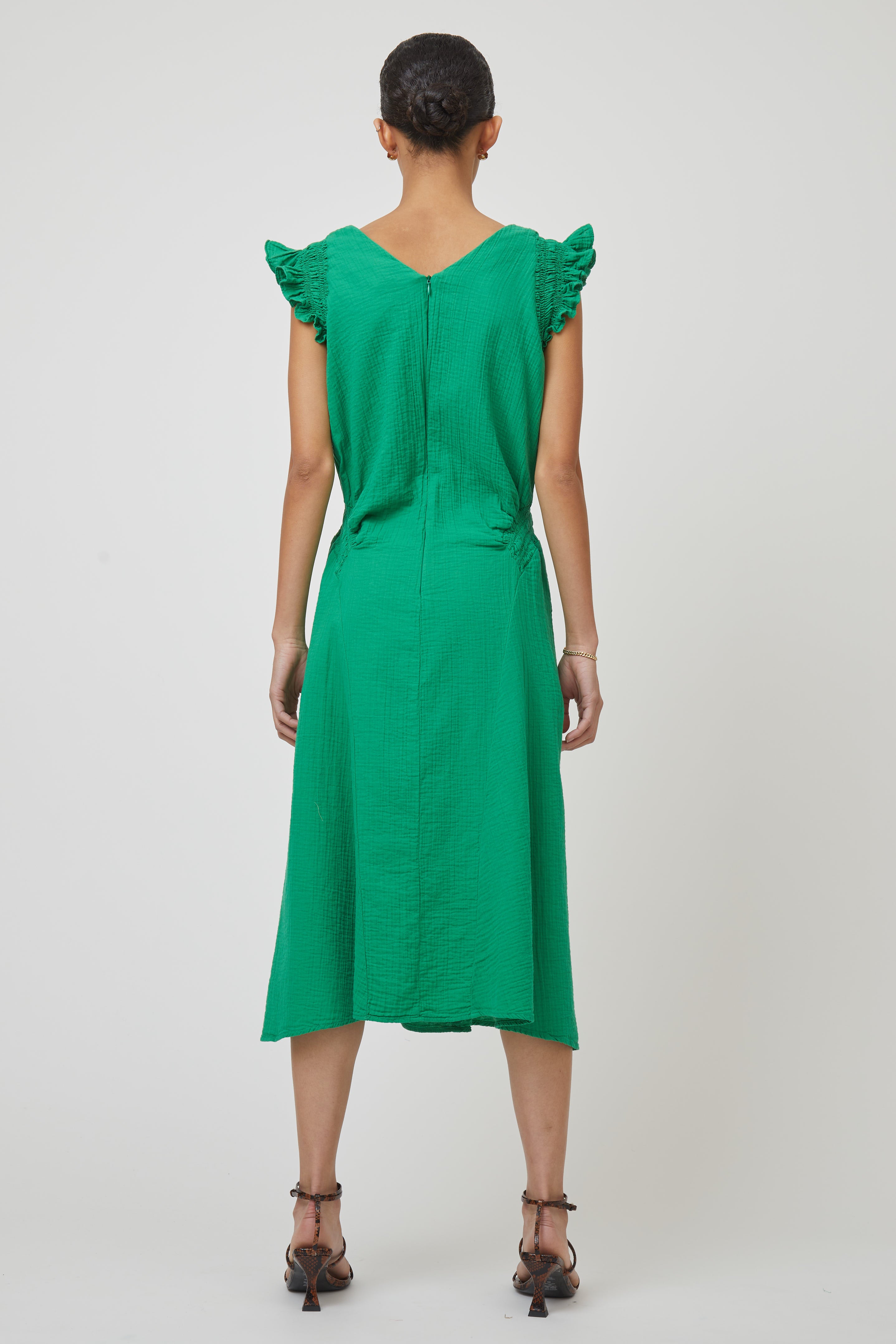 Juni Dress in Crinkled Cotton