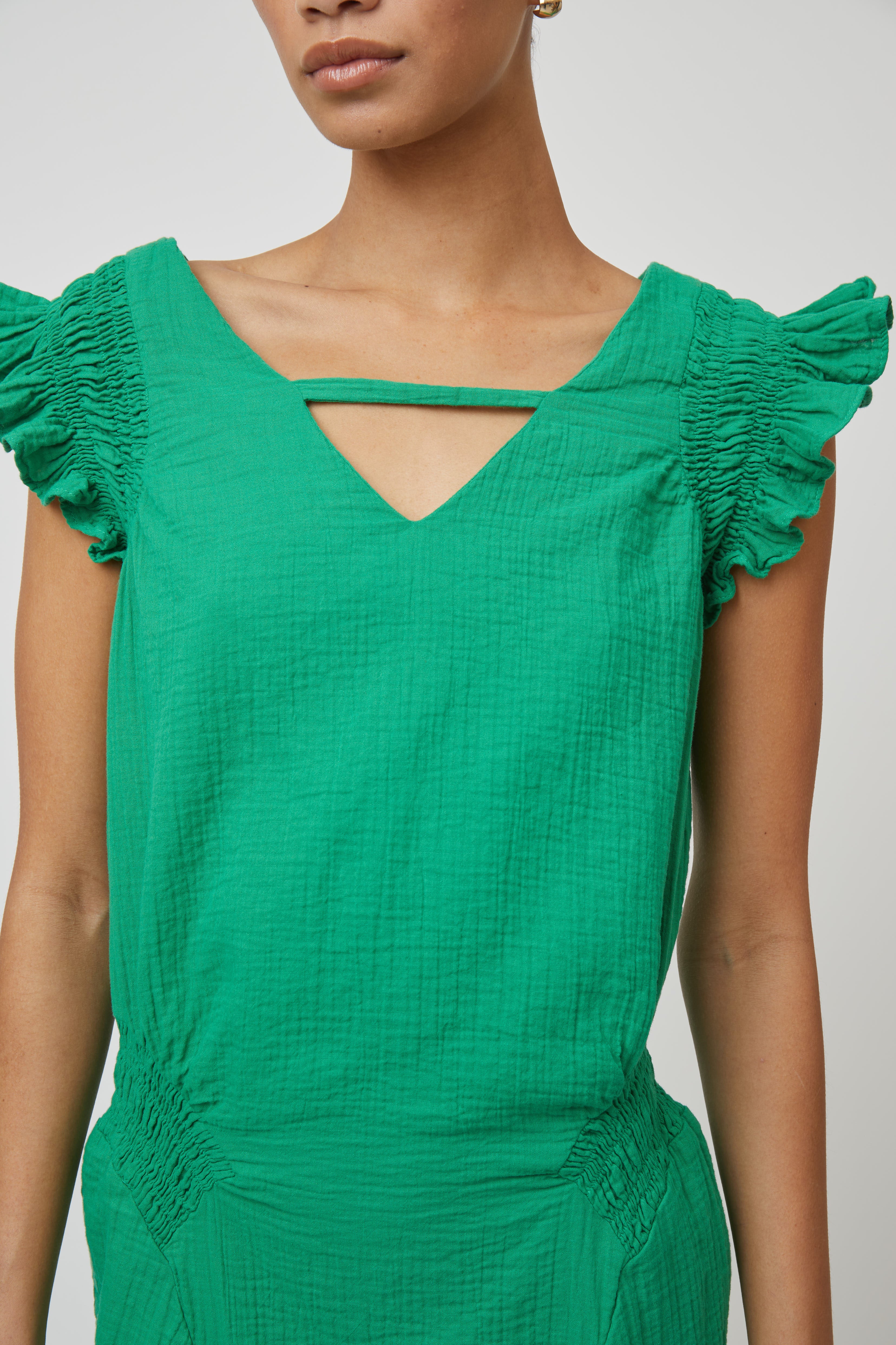 Juni Dress in Crinkled Cotton