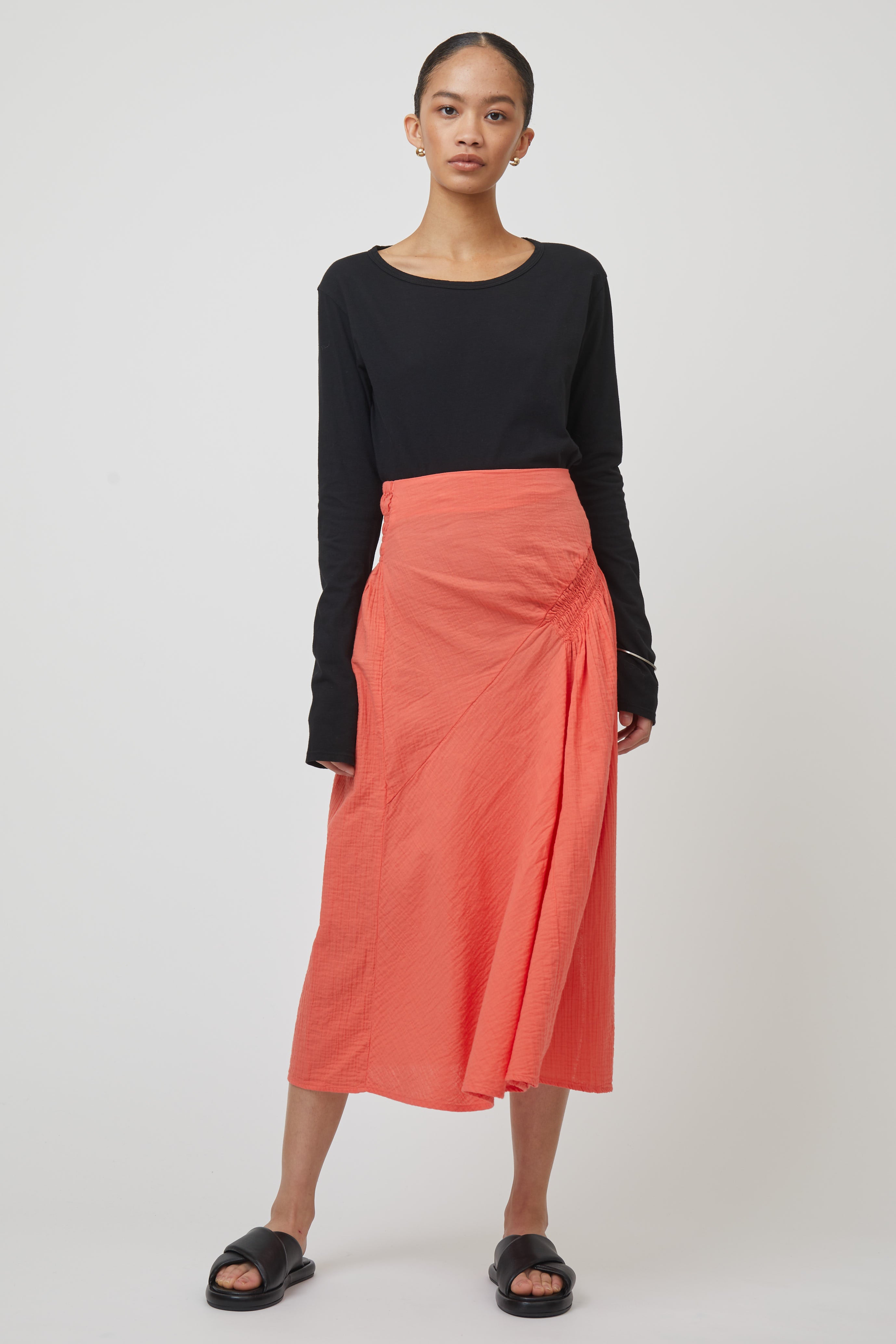 アーカイブセール コトア しわ加工コットンスカート