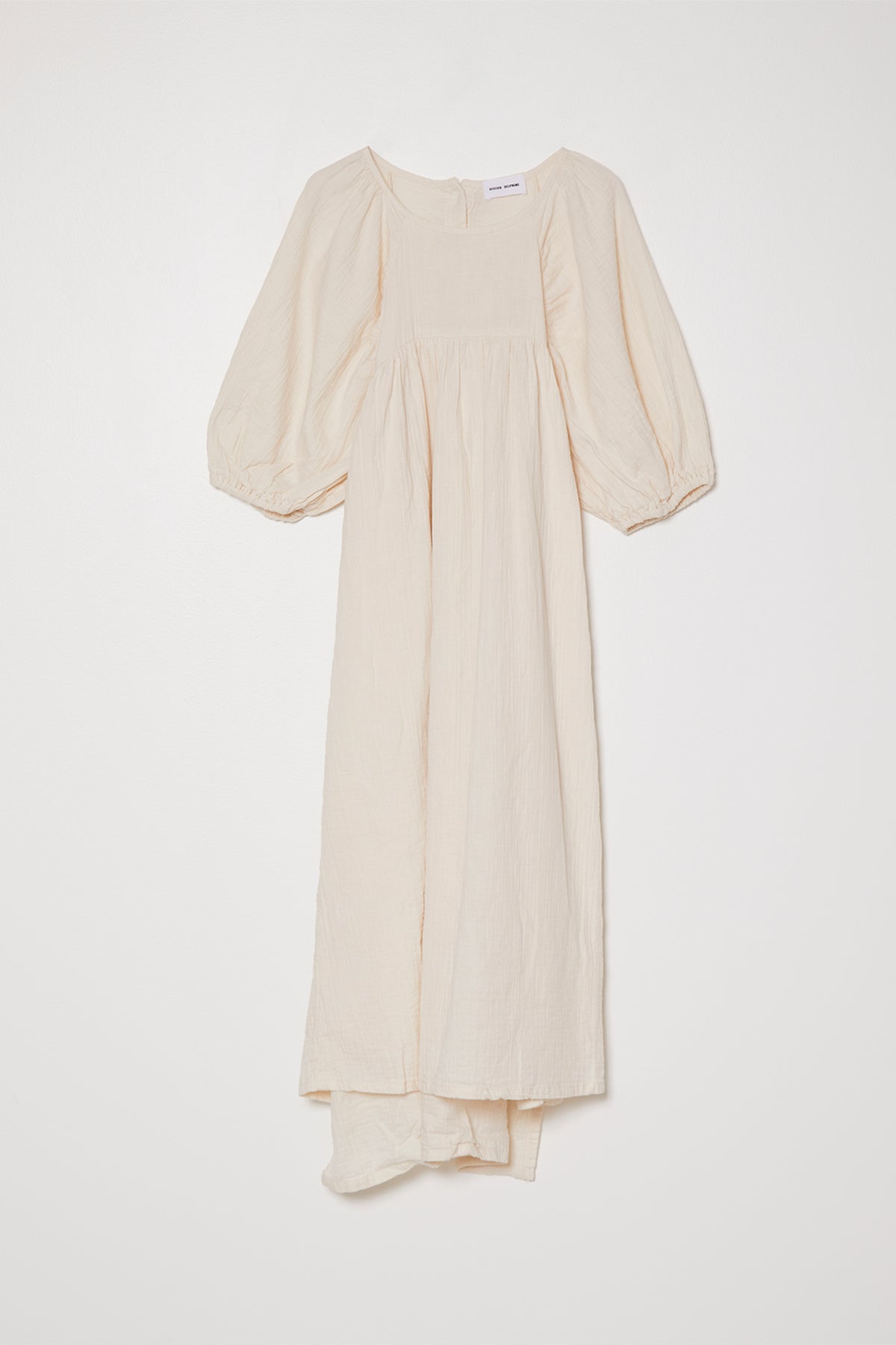 しわ加工コットンのマルディ ドレス