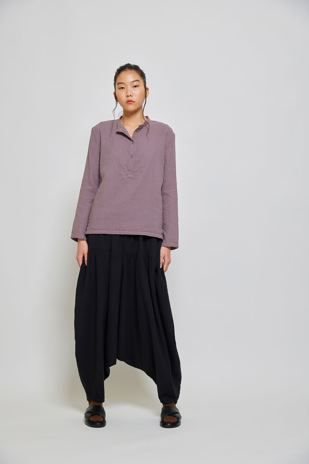 Michi Pant in Crinkled Cotton, Core Colors