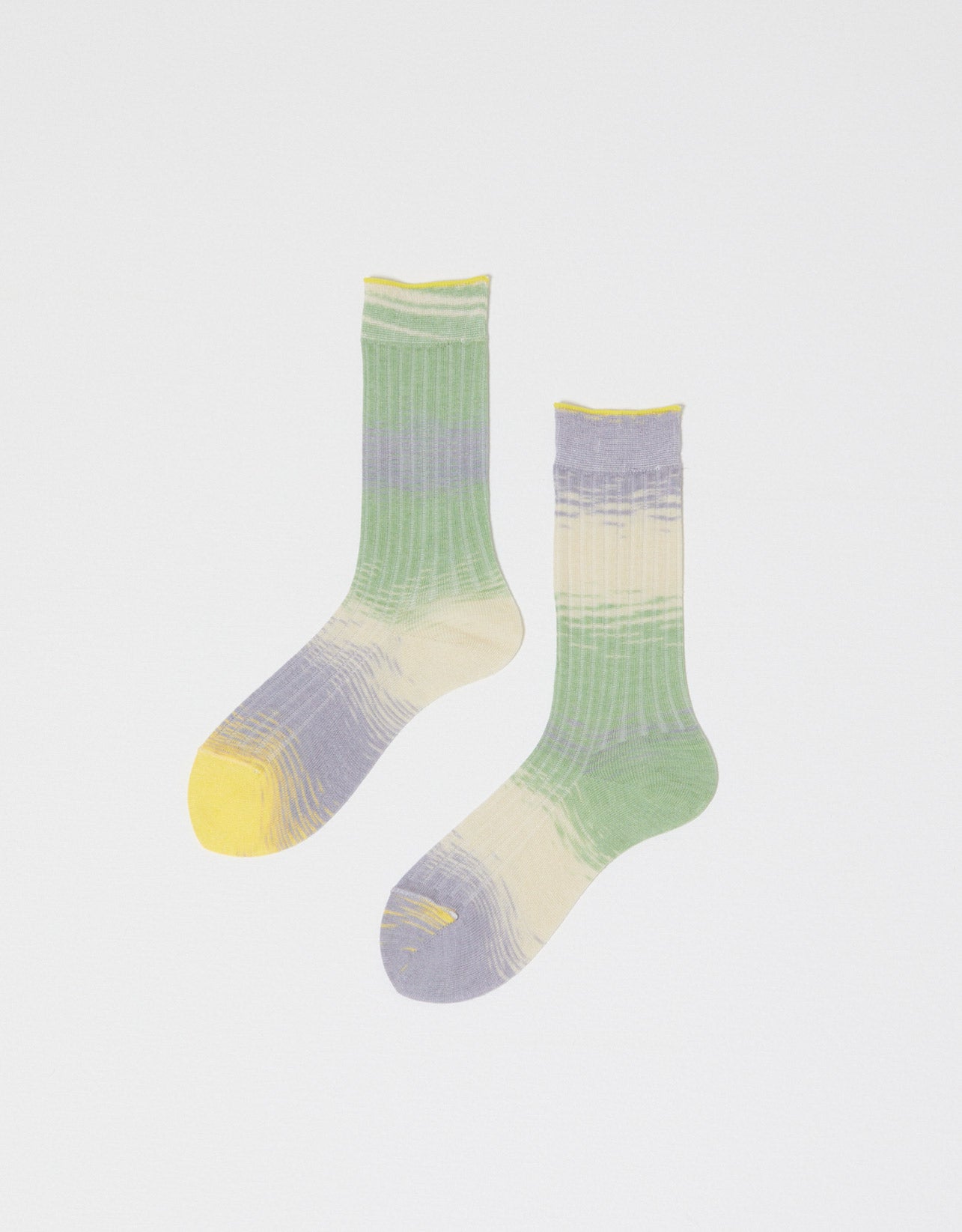 Japanese Ribbed Kasuri Socks