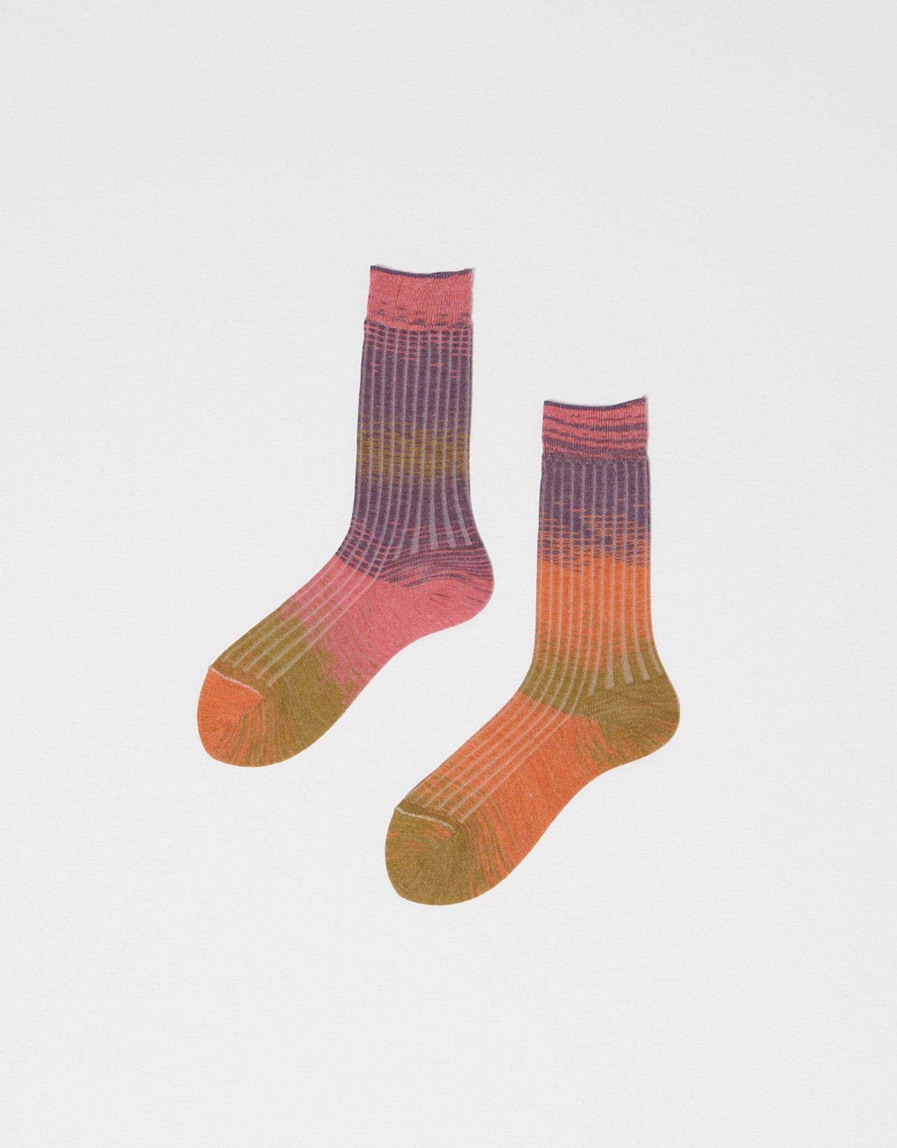 Japanese Ribbed Kasuri Socks