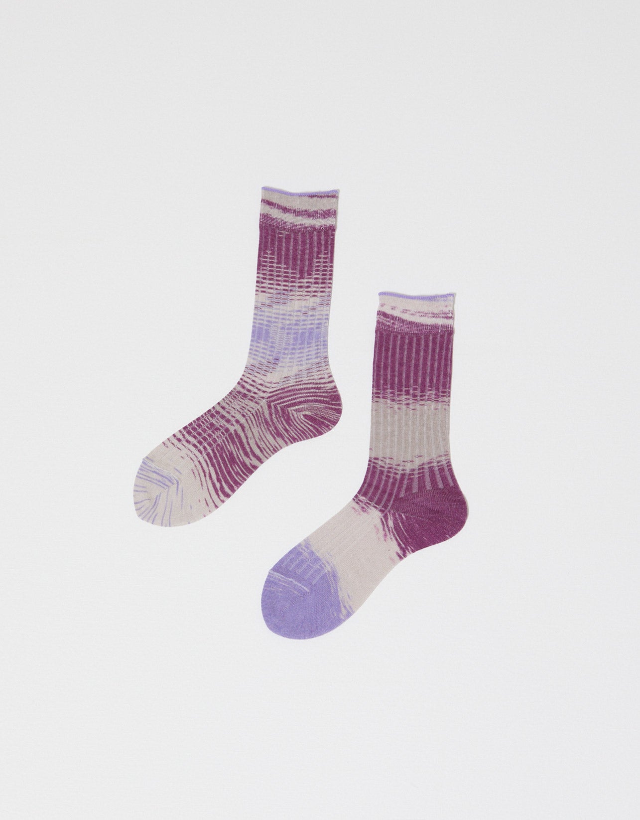 Japanese Ribbed Kasuri Socks