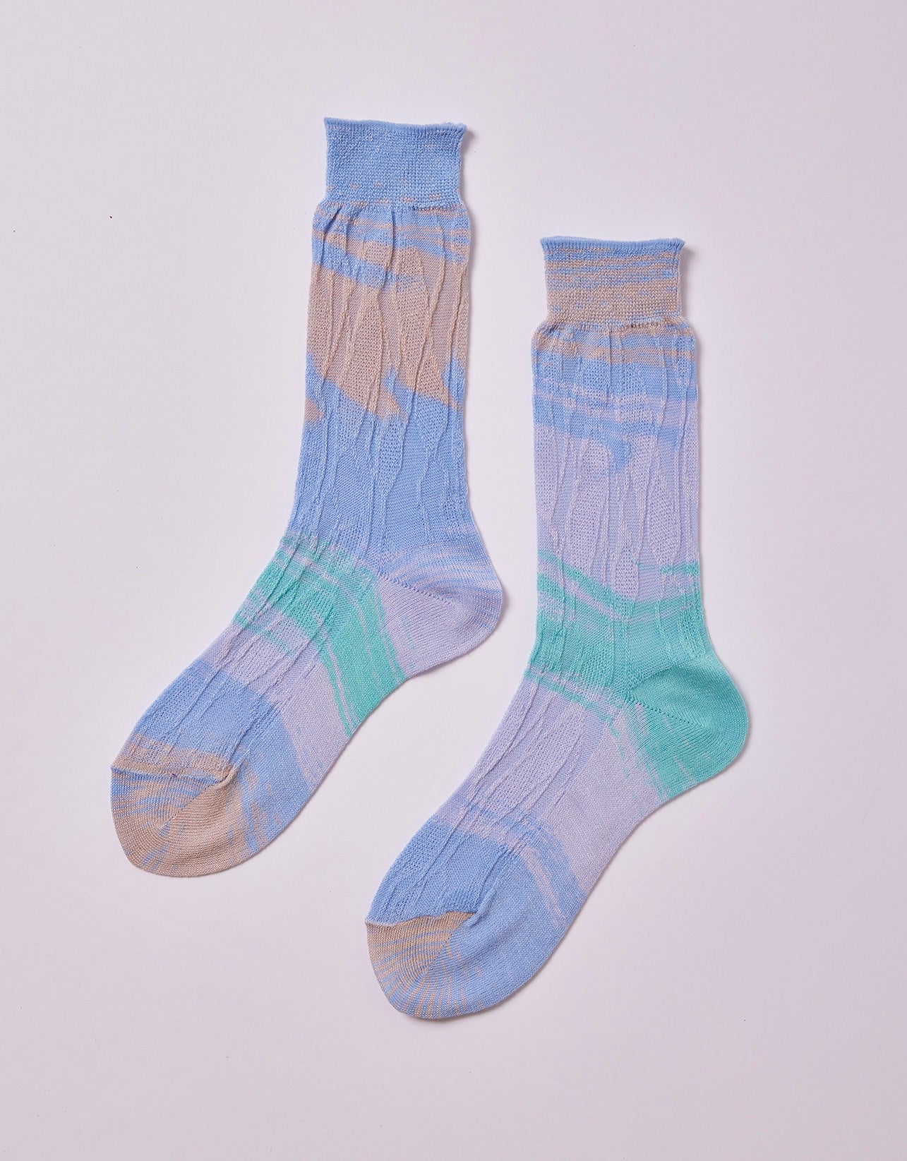 Japanese Leaf Kasuri Socks