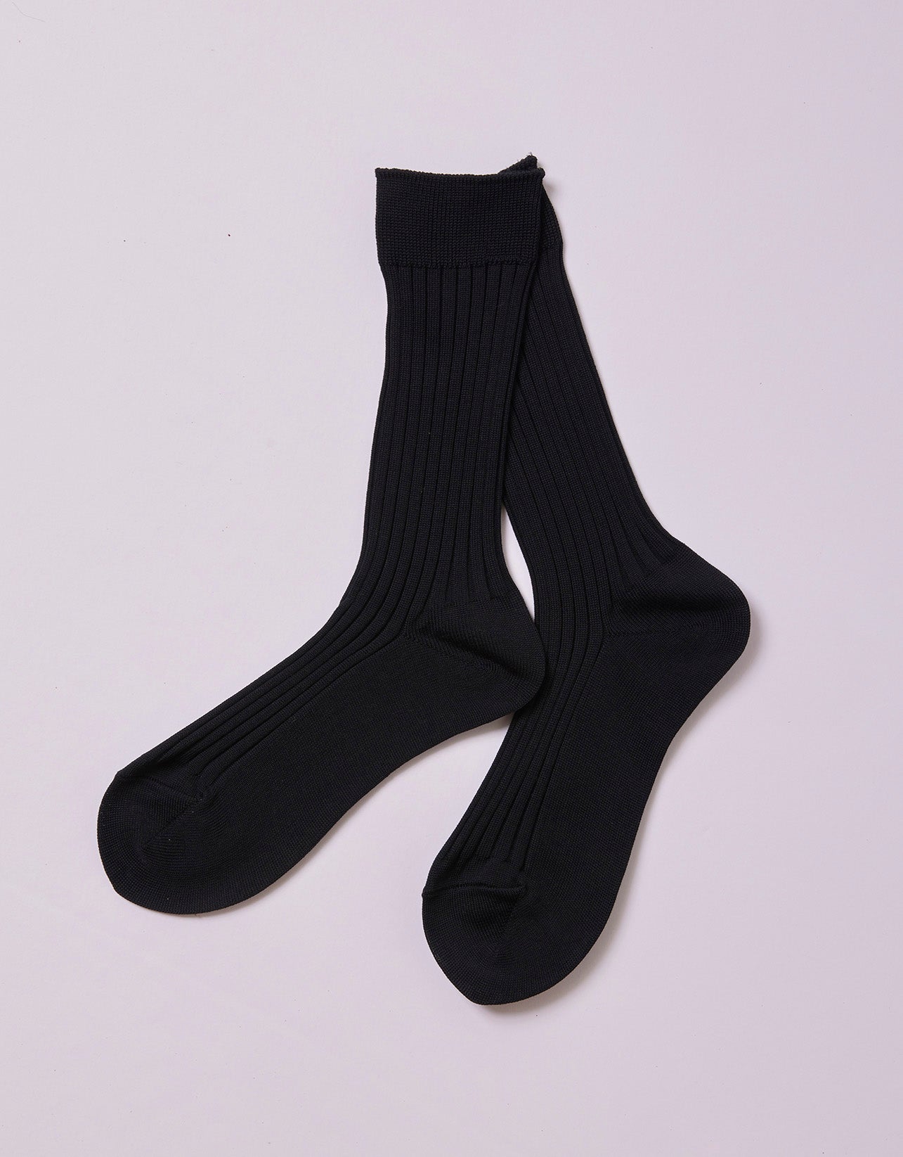 アーカイブセール リブ付きシルキーコットンソックス