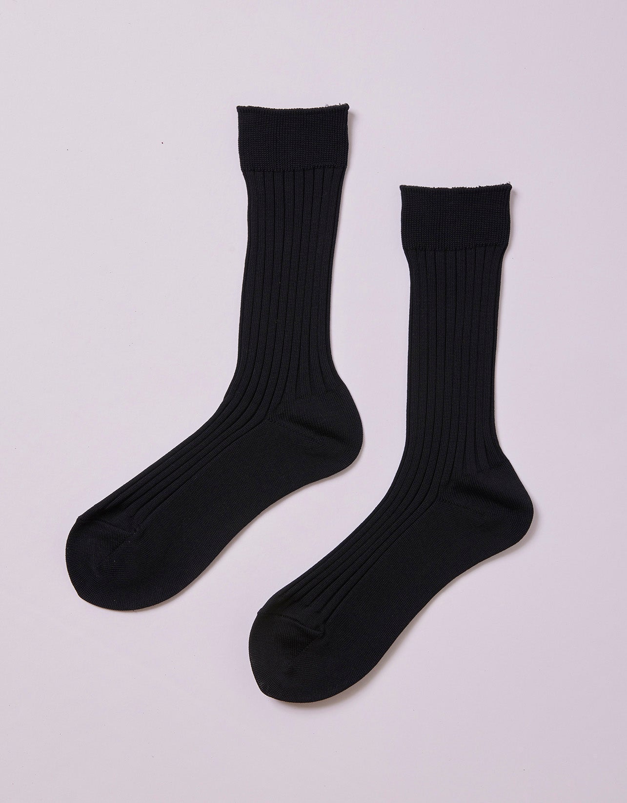 アーカイブセール リブ付きシルキーコットンソックス