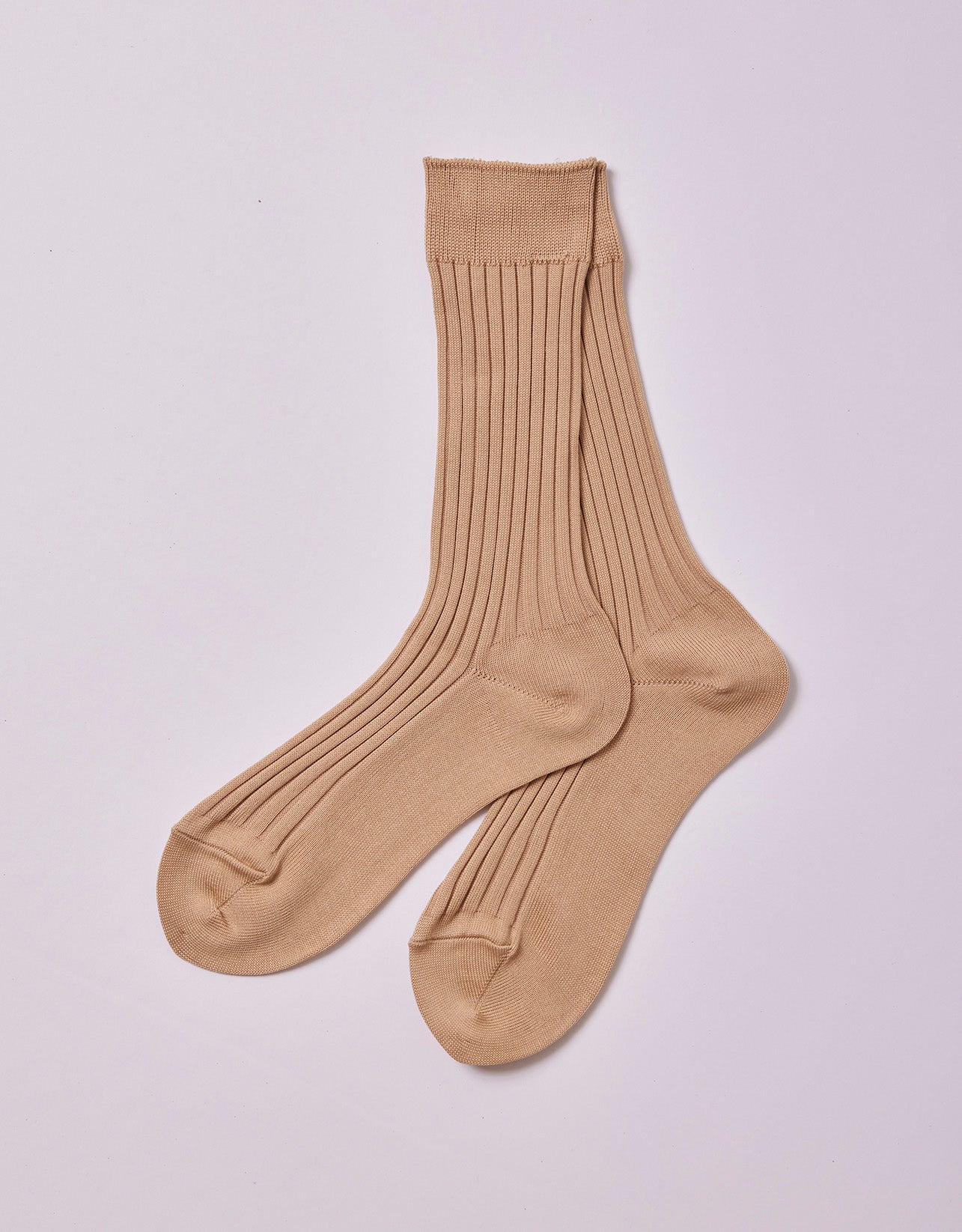 Ribbed Silky Cotton Socks