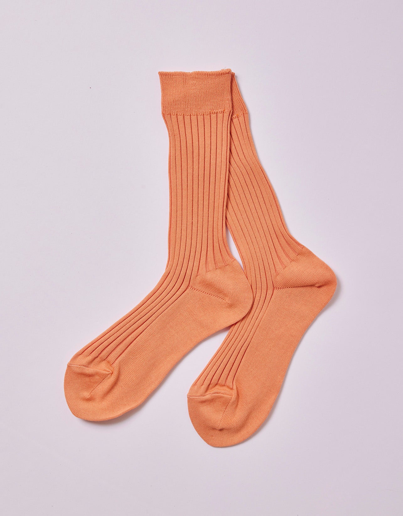 アーカイブセール リブ付きシルキーコットンソックス