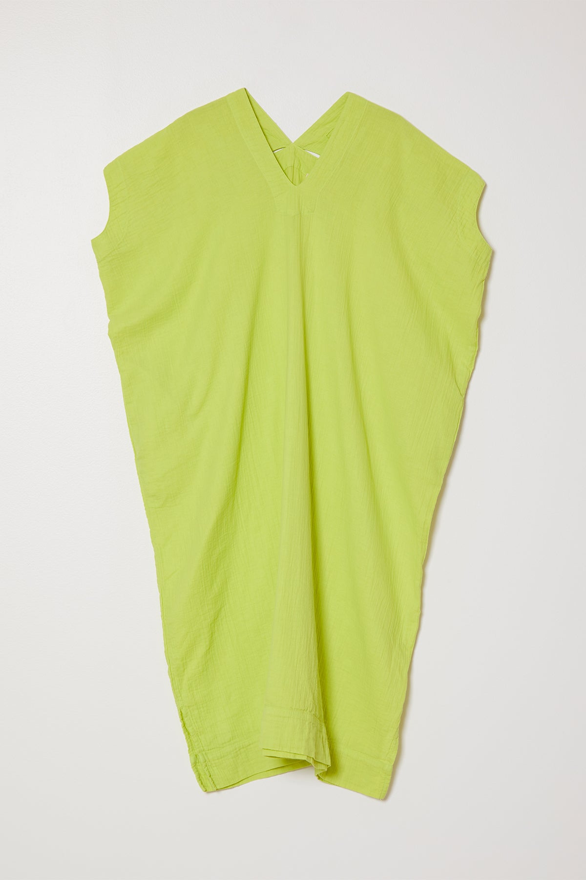 Crescent Dress Long in Crinkled Cotton