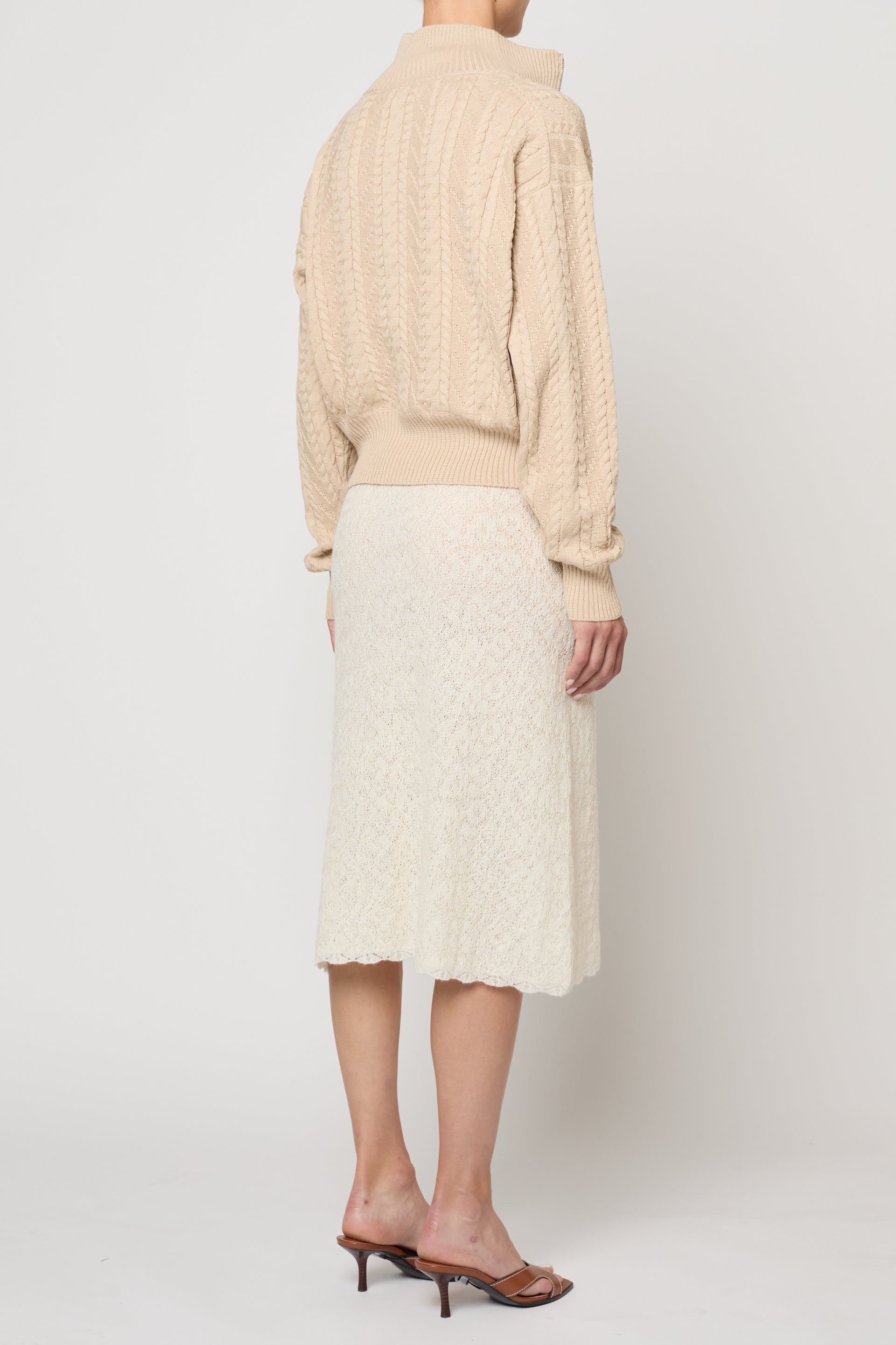 Nova Zip Sweater in Rope Knit