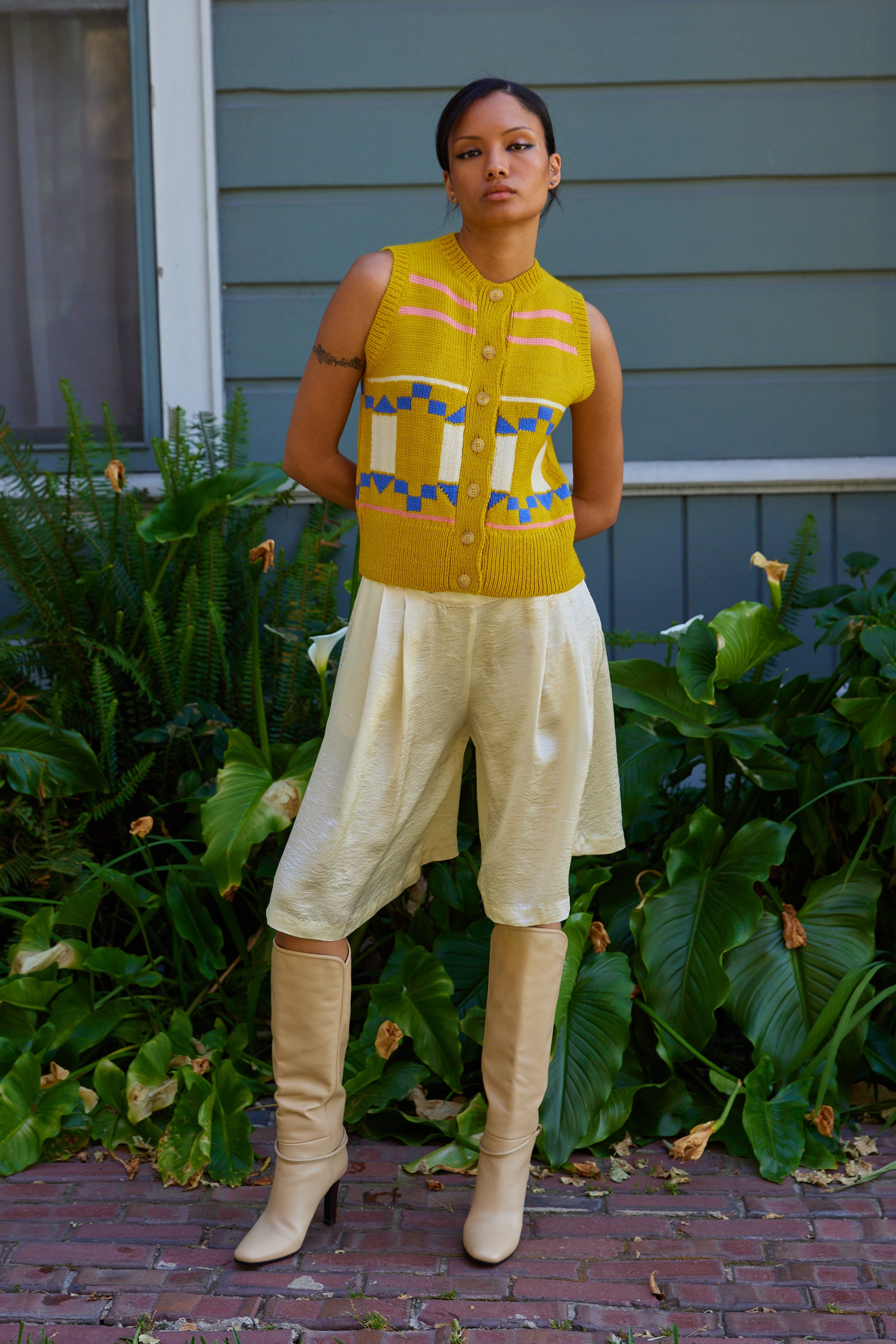 Monique Vest in Washed Wool